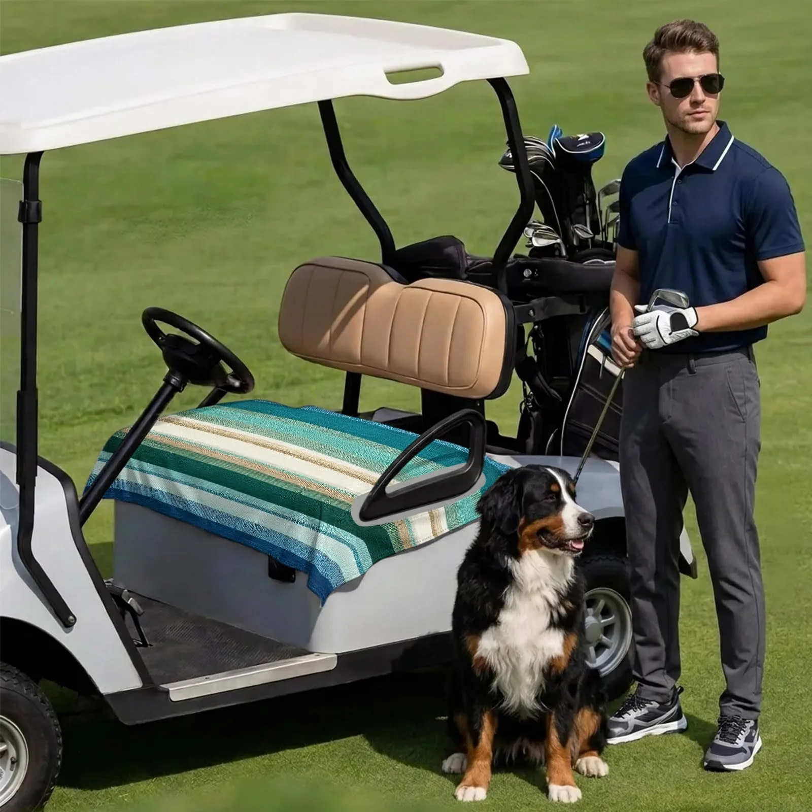 DecorLovee Golf Cart Seat Cover, 51 x 31-Inch Microfiber image 3