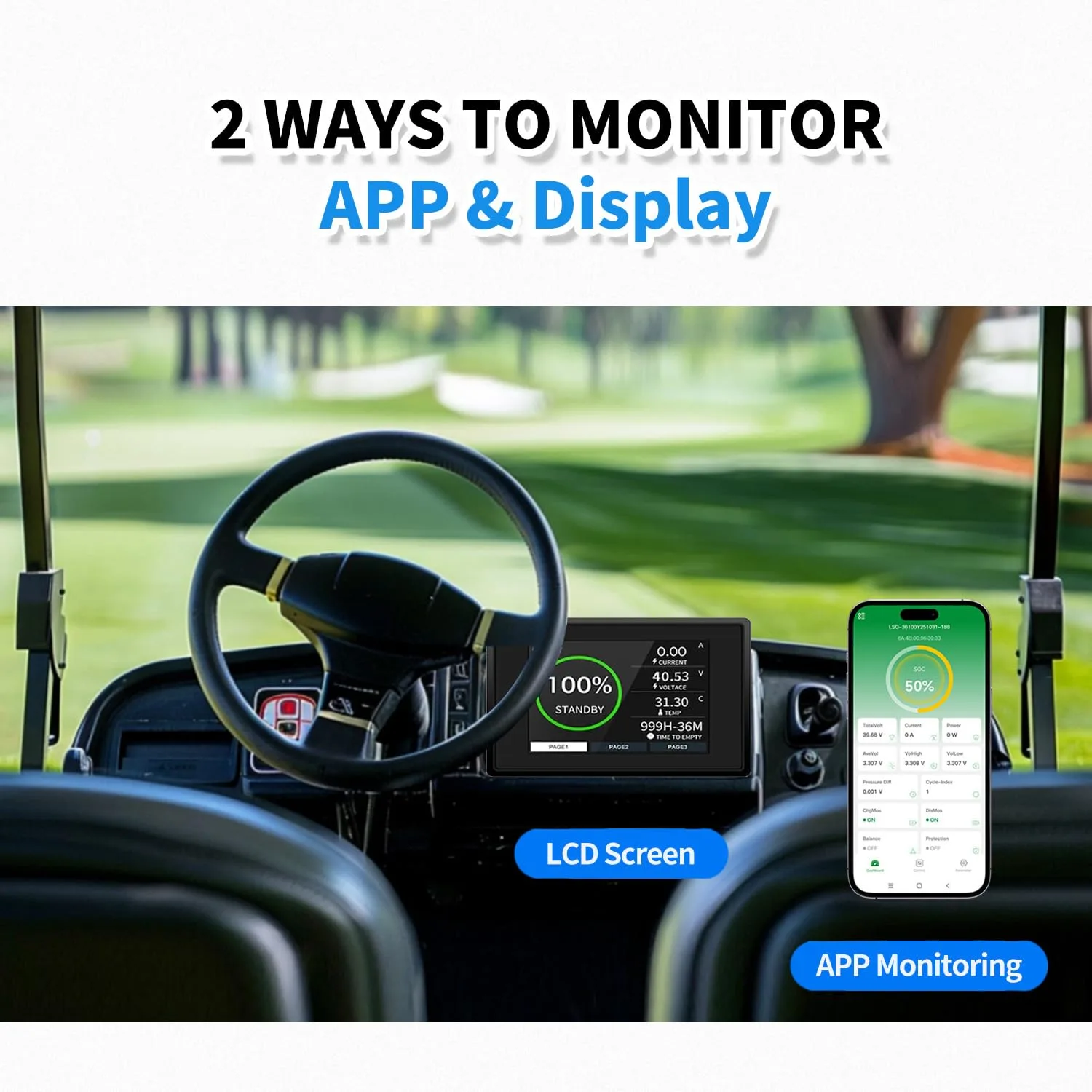 LOSSIGY 36V 100Ah LiFePO4 Golf Cart Battery image 4