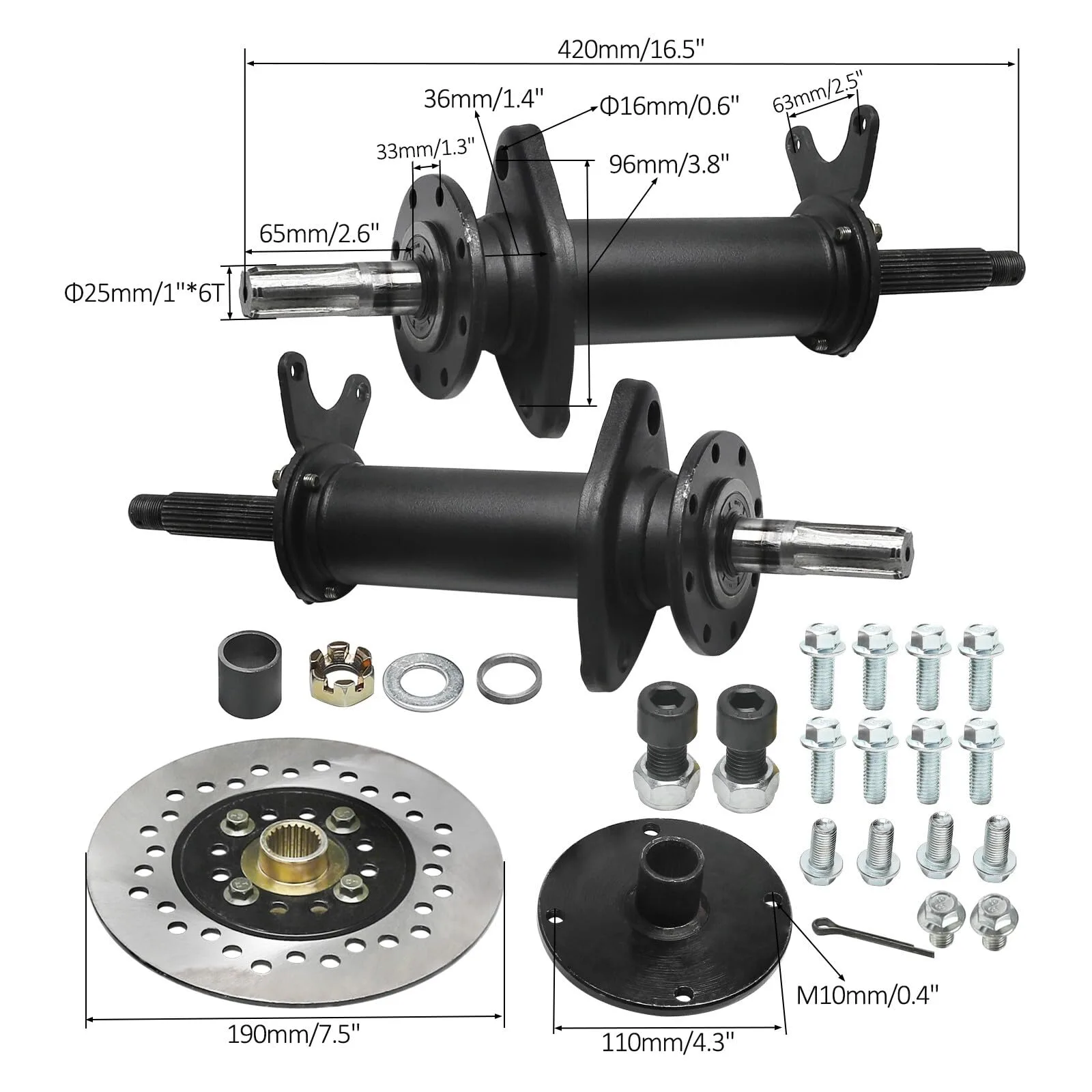 HAOQILUFANG 60V 2500W Brushless Motor with 32" Differential Rear Axle (LONU87FGDF) image 4