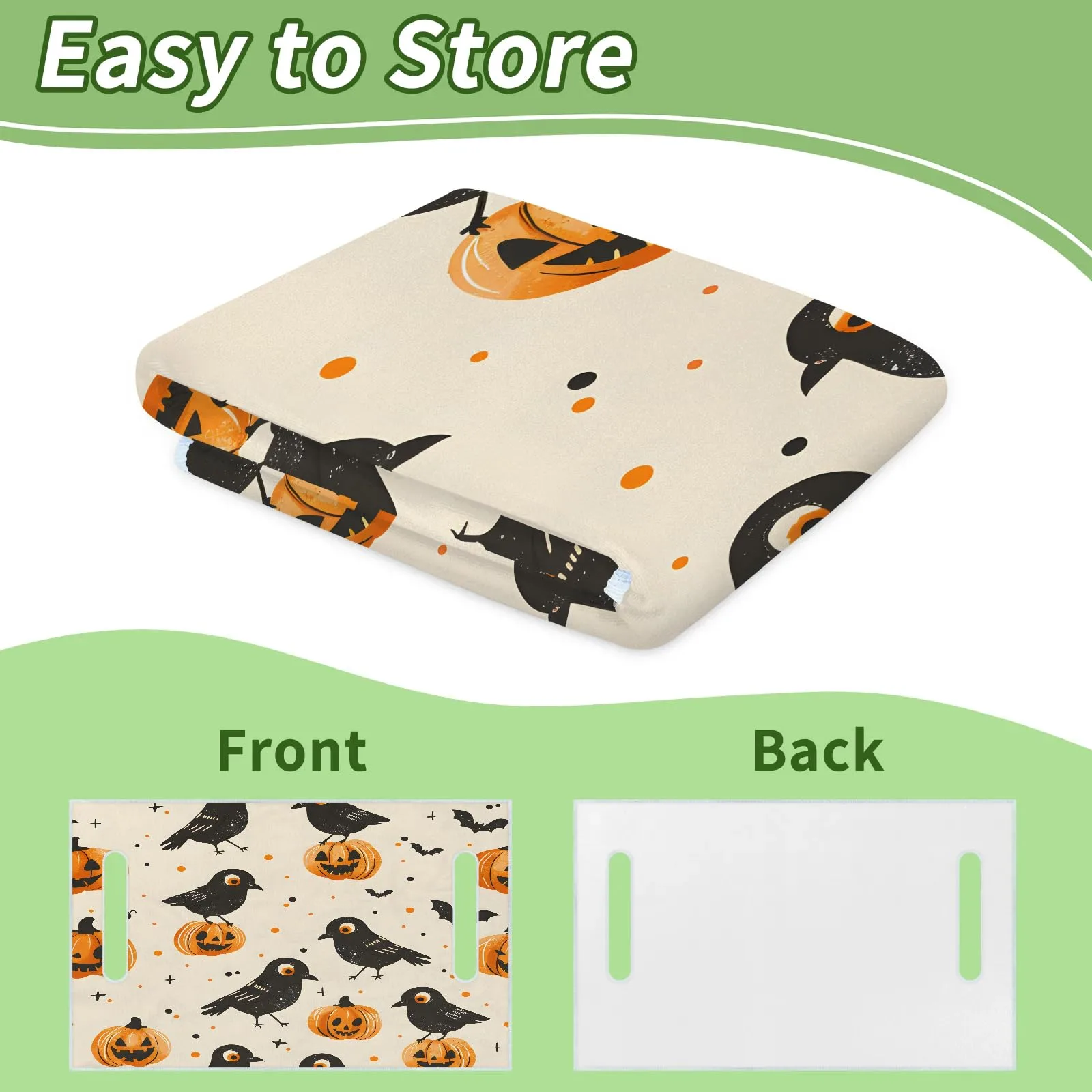Tiveruda Halloween Pumpkin Golf Cart Seat Cover, 51 x 31 in image 4