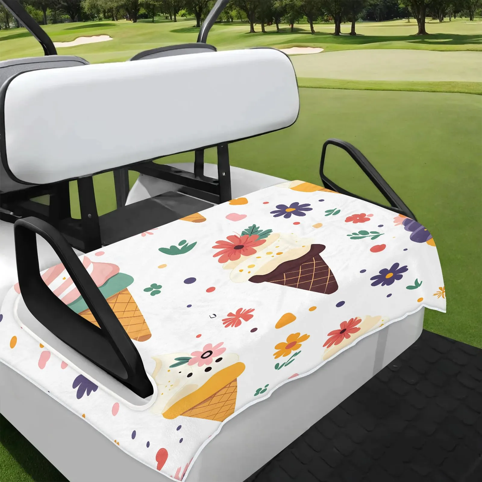 Tiveruda Golf Cart Seat Cover for Double Seats 51 x 31 in