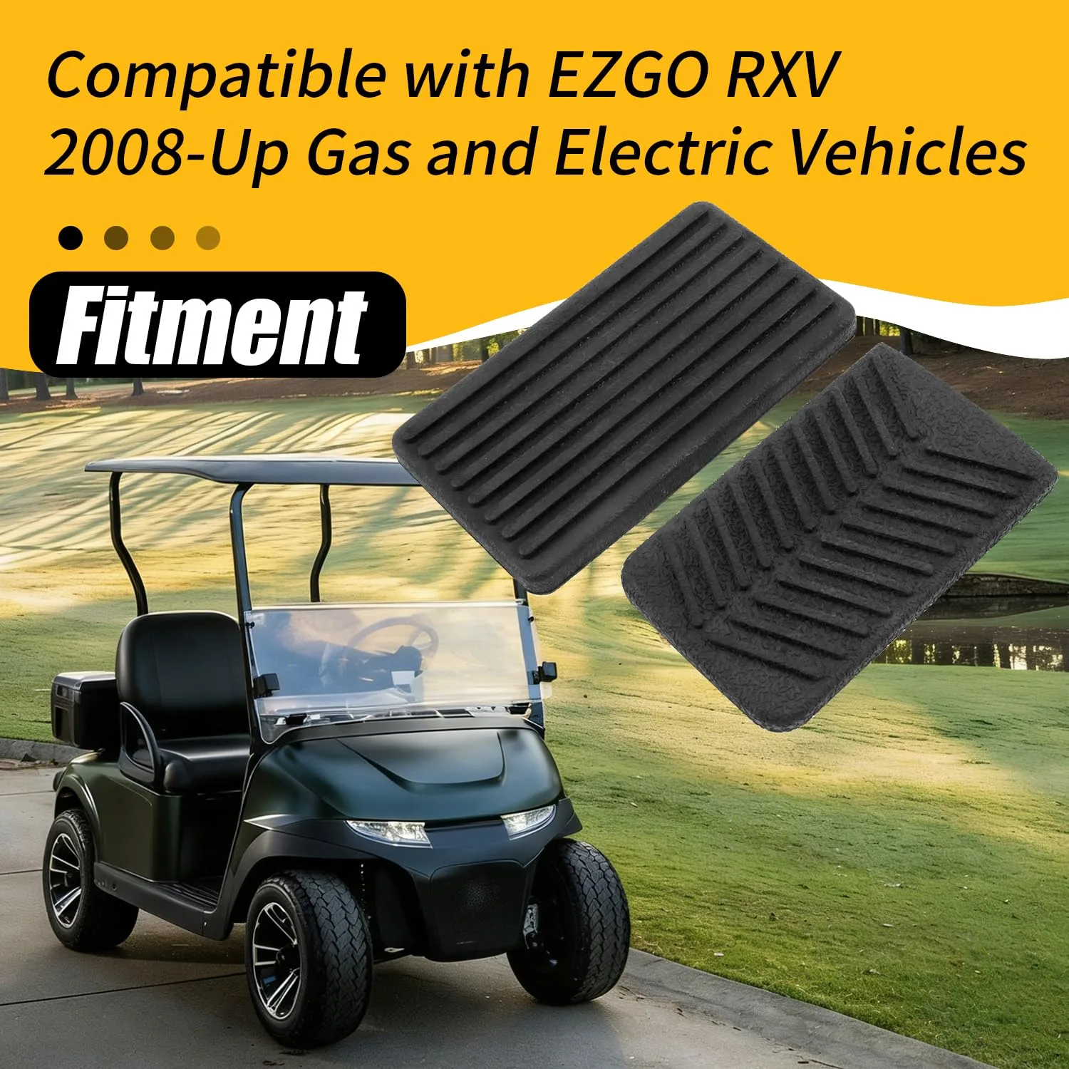 COOL STAR E-Z-GO RXV Golf Cart Pedal Pad Cover Kit image 3