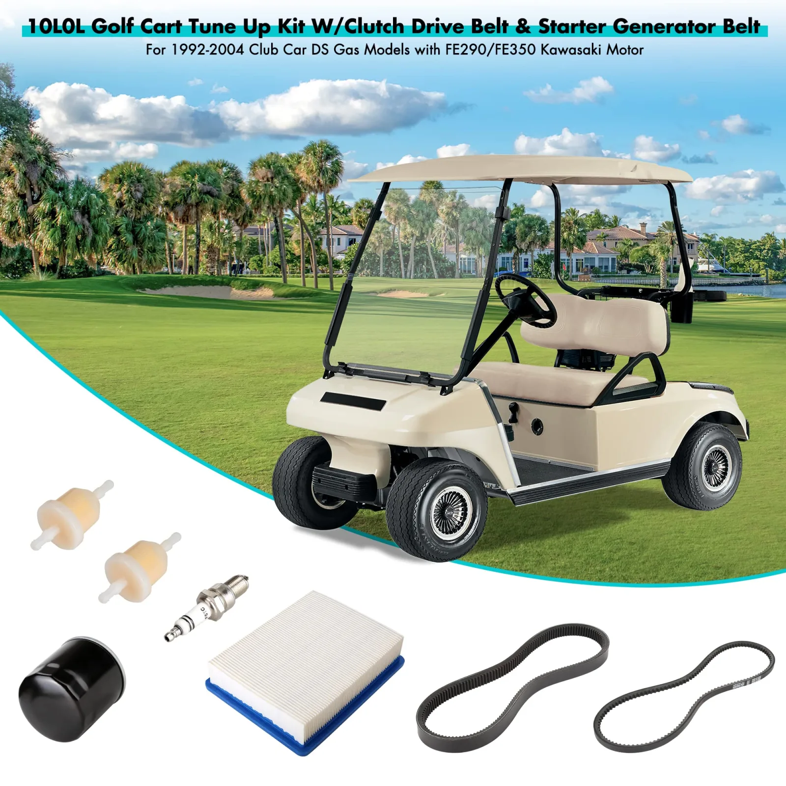 10L0L Tune-Up Kit and Belts for Club Car DS 1992-2004 image 3
