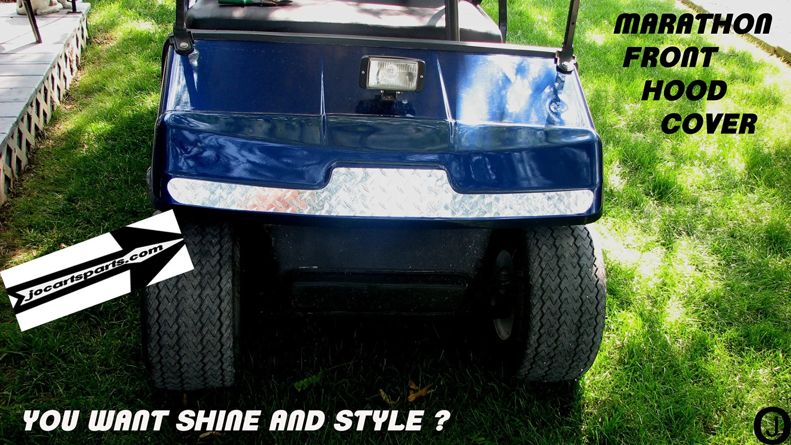 E-Z-GO Marathon Diamond Plate Front Hood Cover image 2