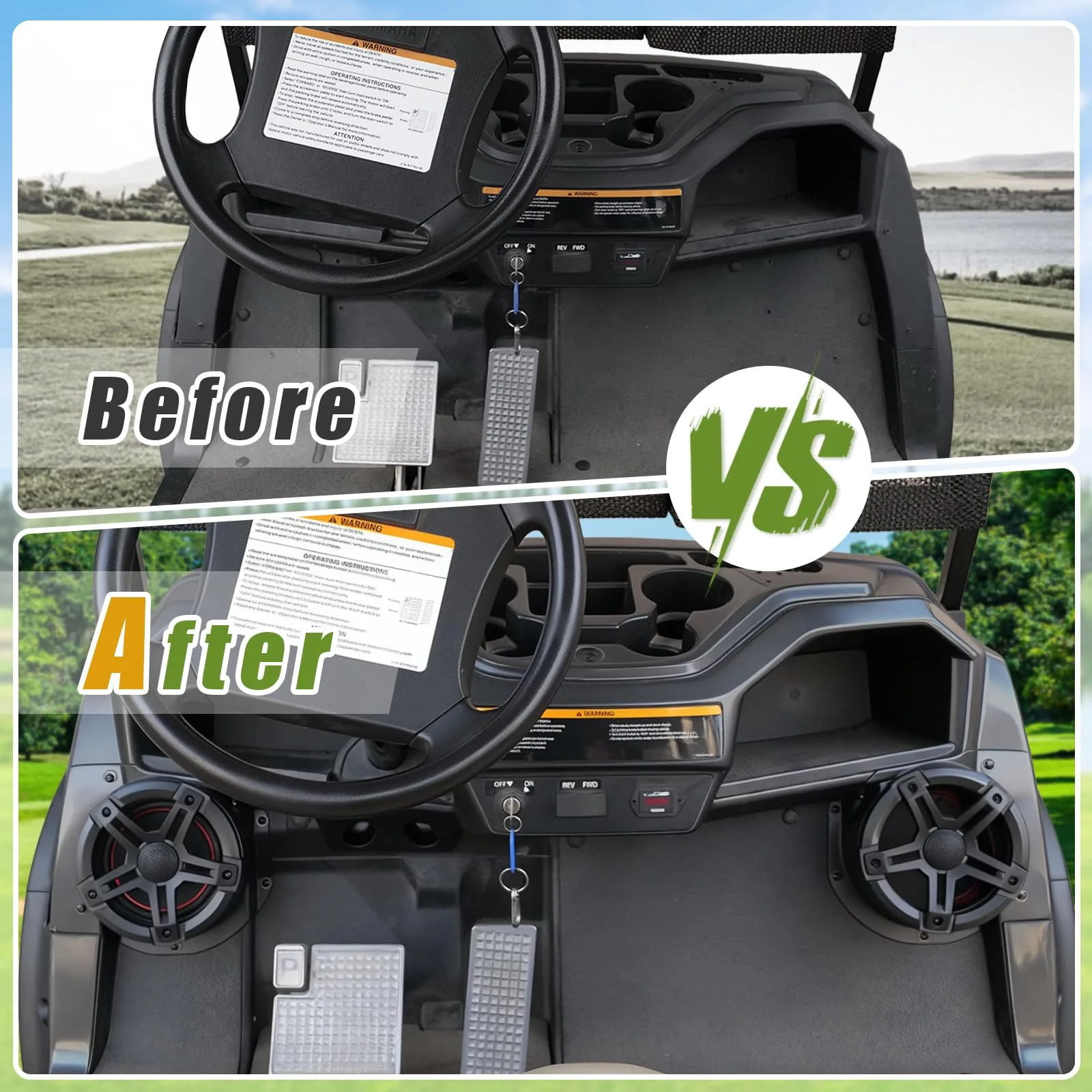CYOOYC Under-Dash Speaker Pods for E-Z-GO TXT image 2