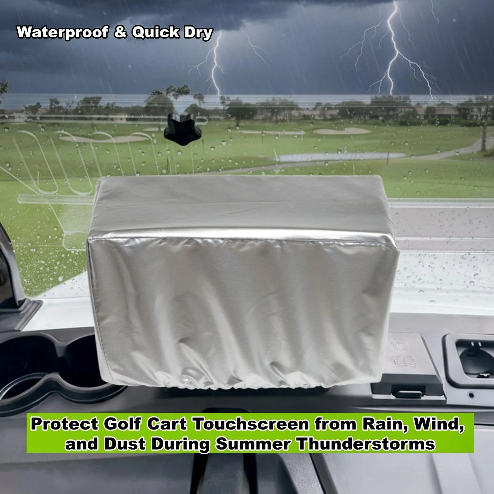 Woho Waterproof Golf Cart Touchscreen Cover for Denago & Evolution image 3