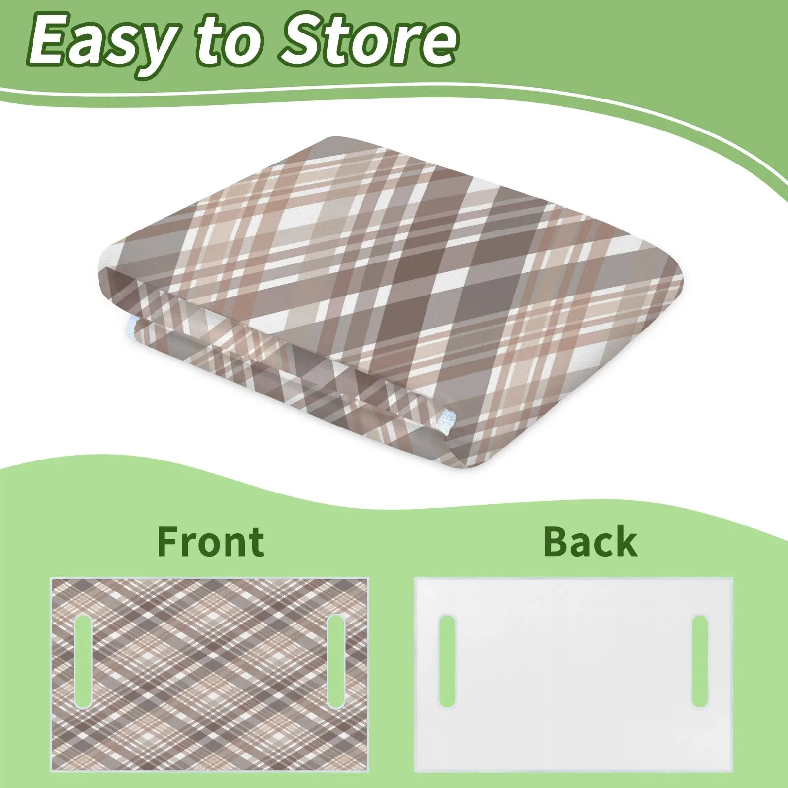 Tiveruda Gray Stripe Golf Cart Seat Cover, 51 x 31 Inch image 4