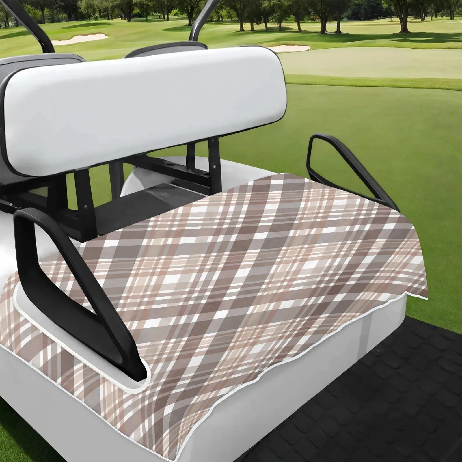 Tiveruda Gray Stripe Golf Cart Seat Cover, 51 x 31 Inch