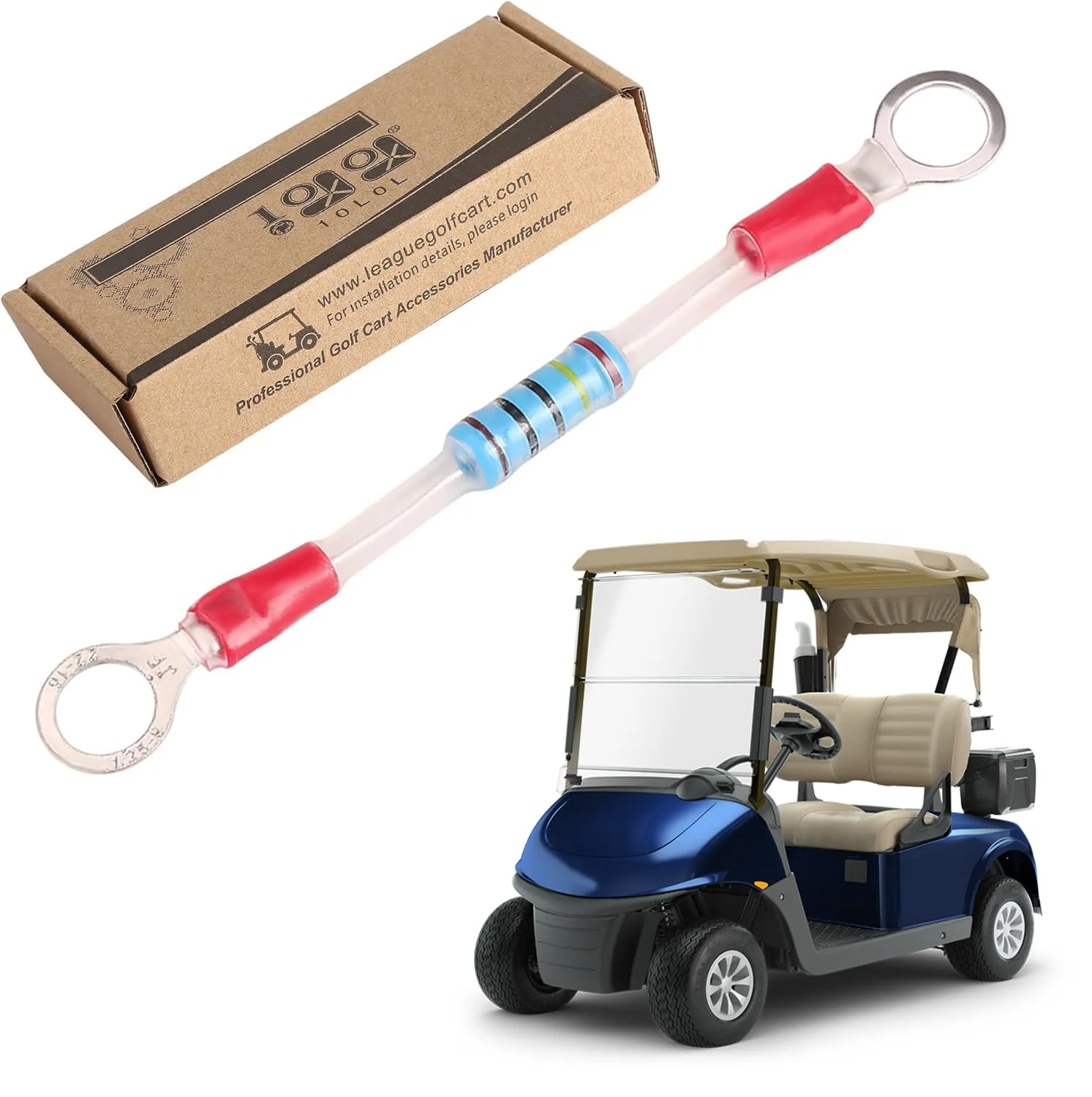 10L0L Golf Cart Solenoid Resistor Assembly