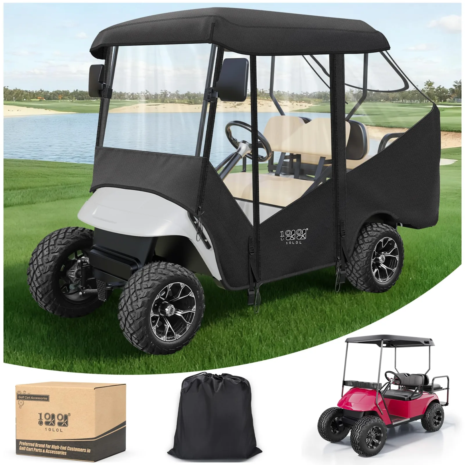 10L0L ACC-F57-F 4-Passenger Golf Cart Enclosure