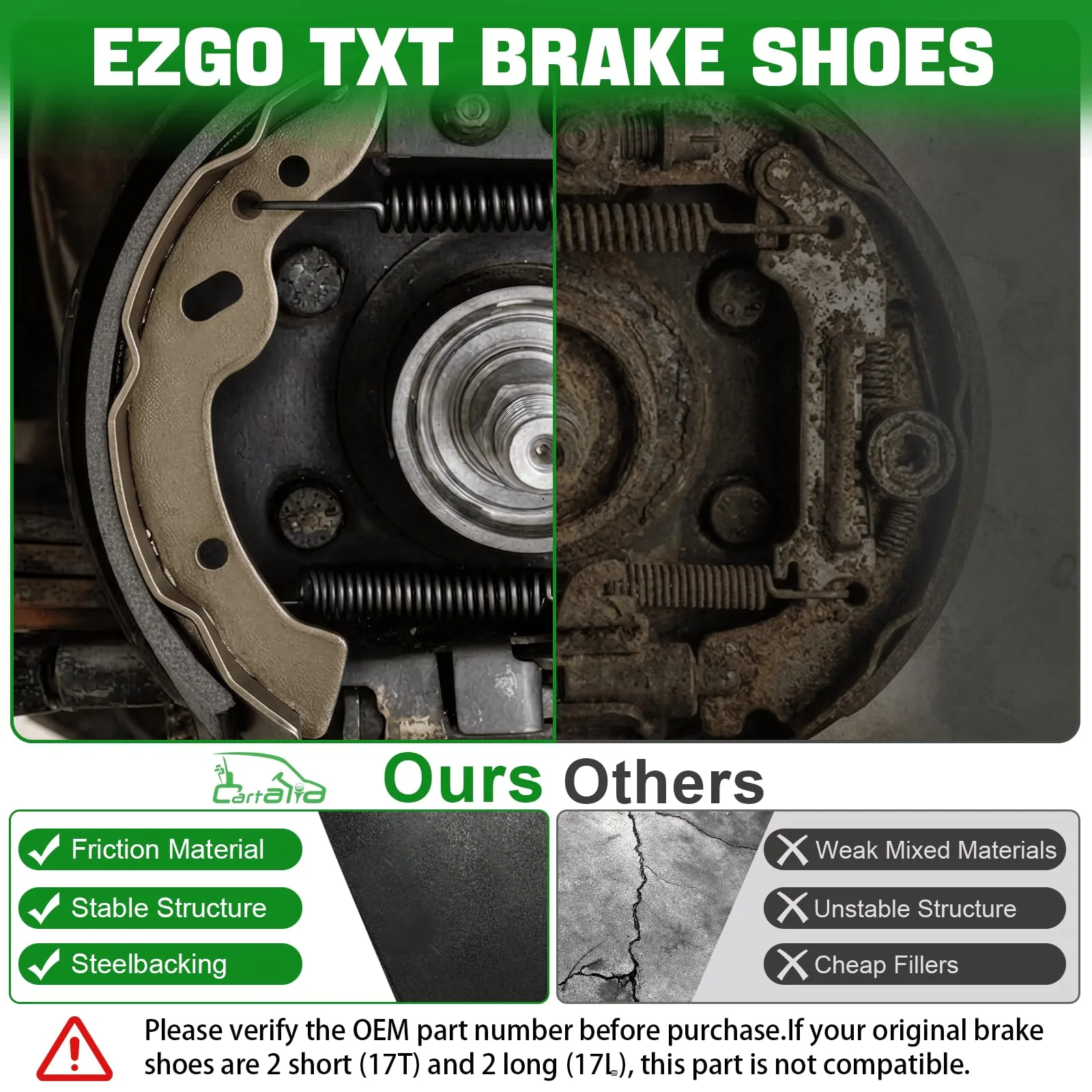 Cartalia TXTBDA39 Brake Drum Kit for E-Z-GO TXT image 3