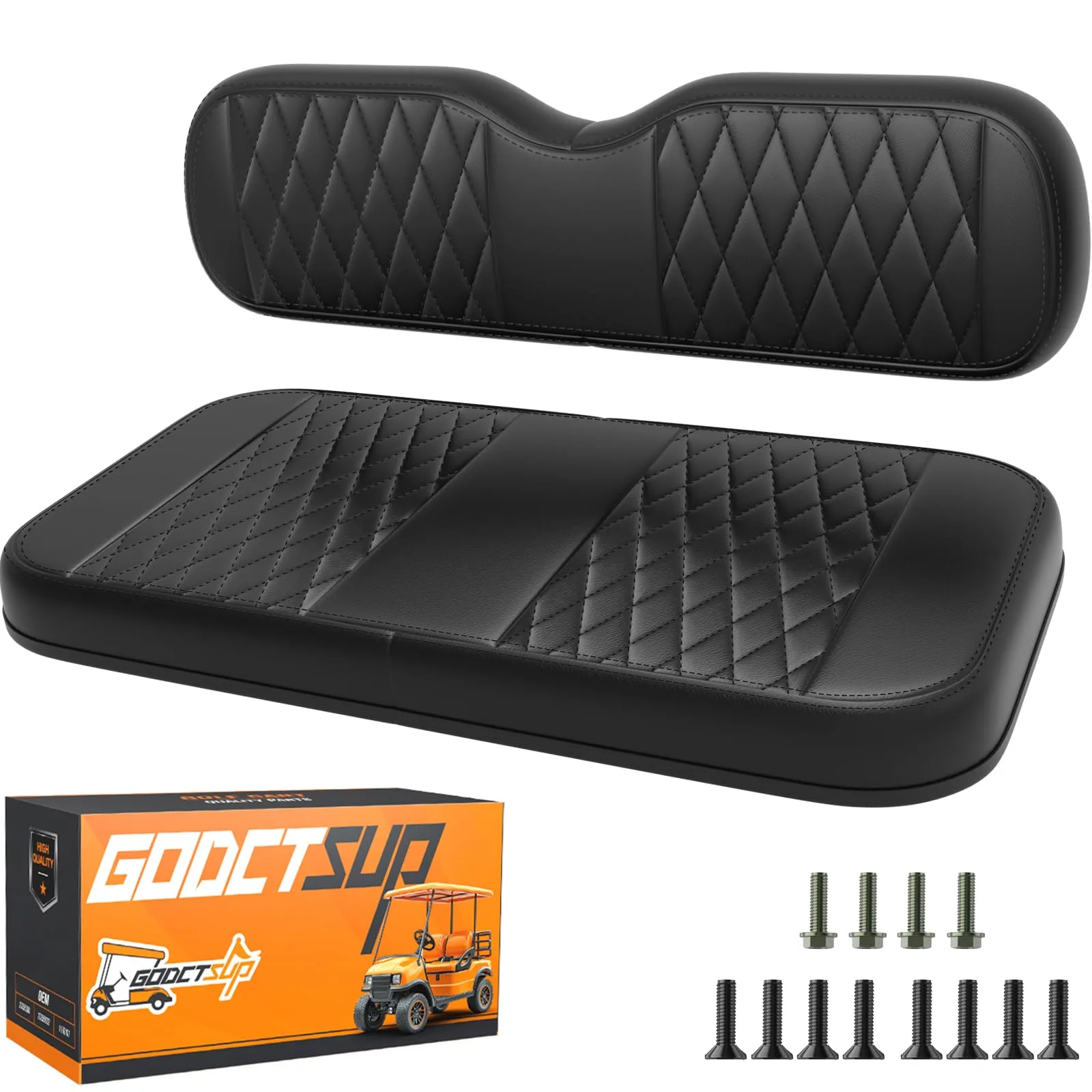 GODCTSUP Rear Flip-Seat Cushion Set for Club Car, E-Z-GO, Yamaha — G9-TYHZD-02