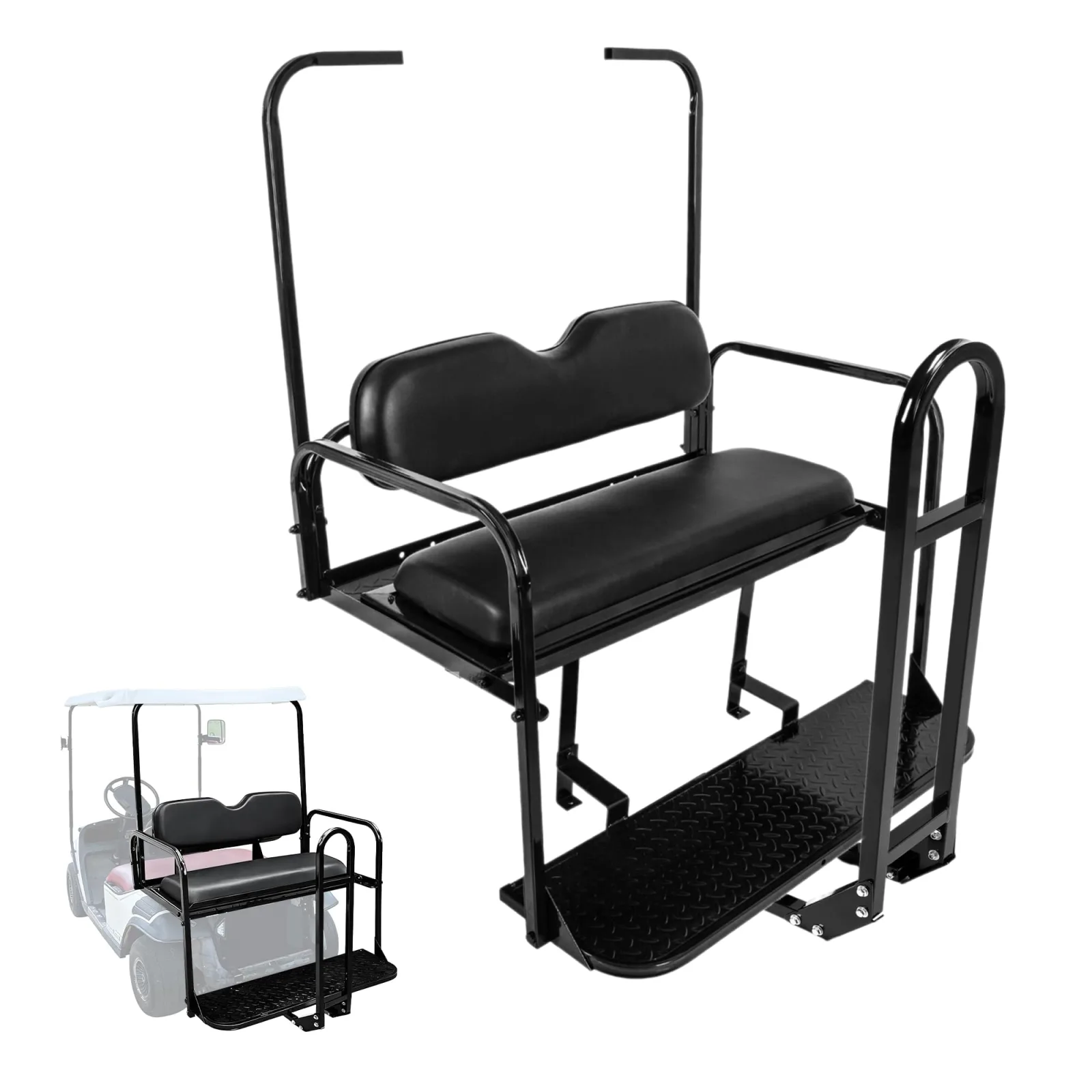 ECOTRIC Rear Seat Kit with Grab Bar for E-Z-GO TXT