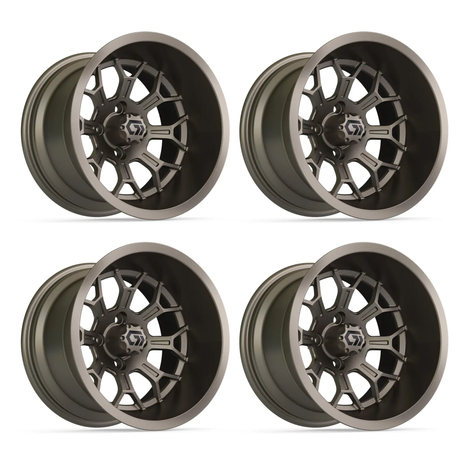 GTW Assault 14-Inch Matte Bronze Golf Cart Wheel