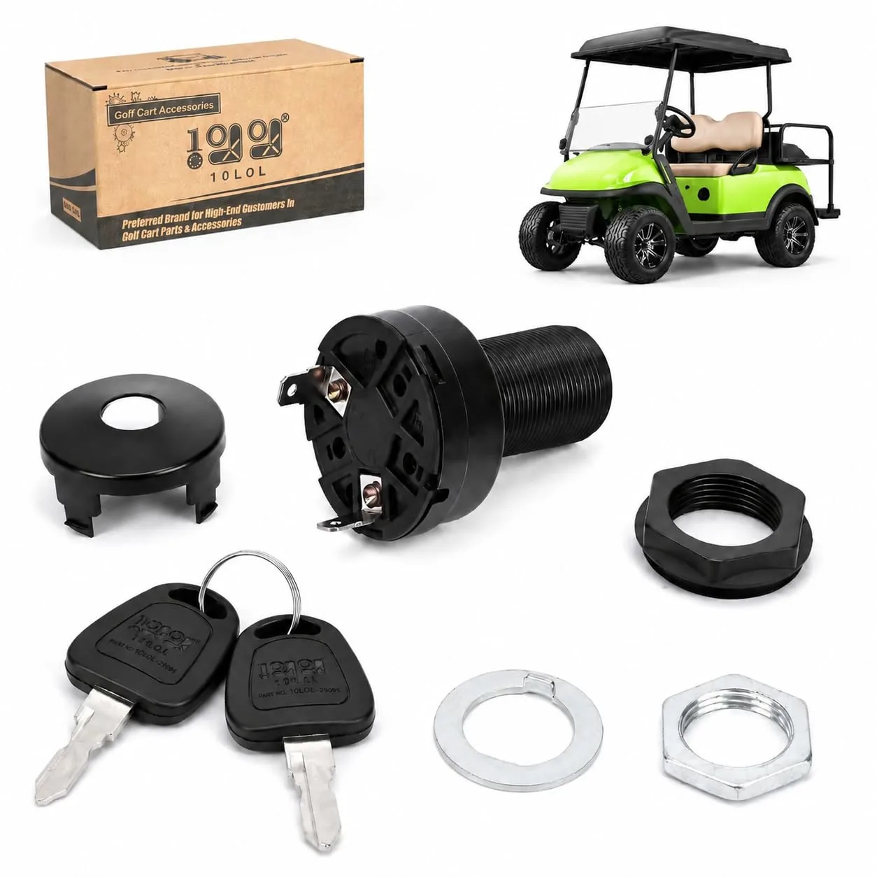10L0L Ignition Key Switch for Club Car Precedent