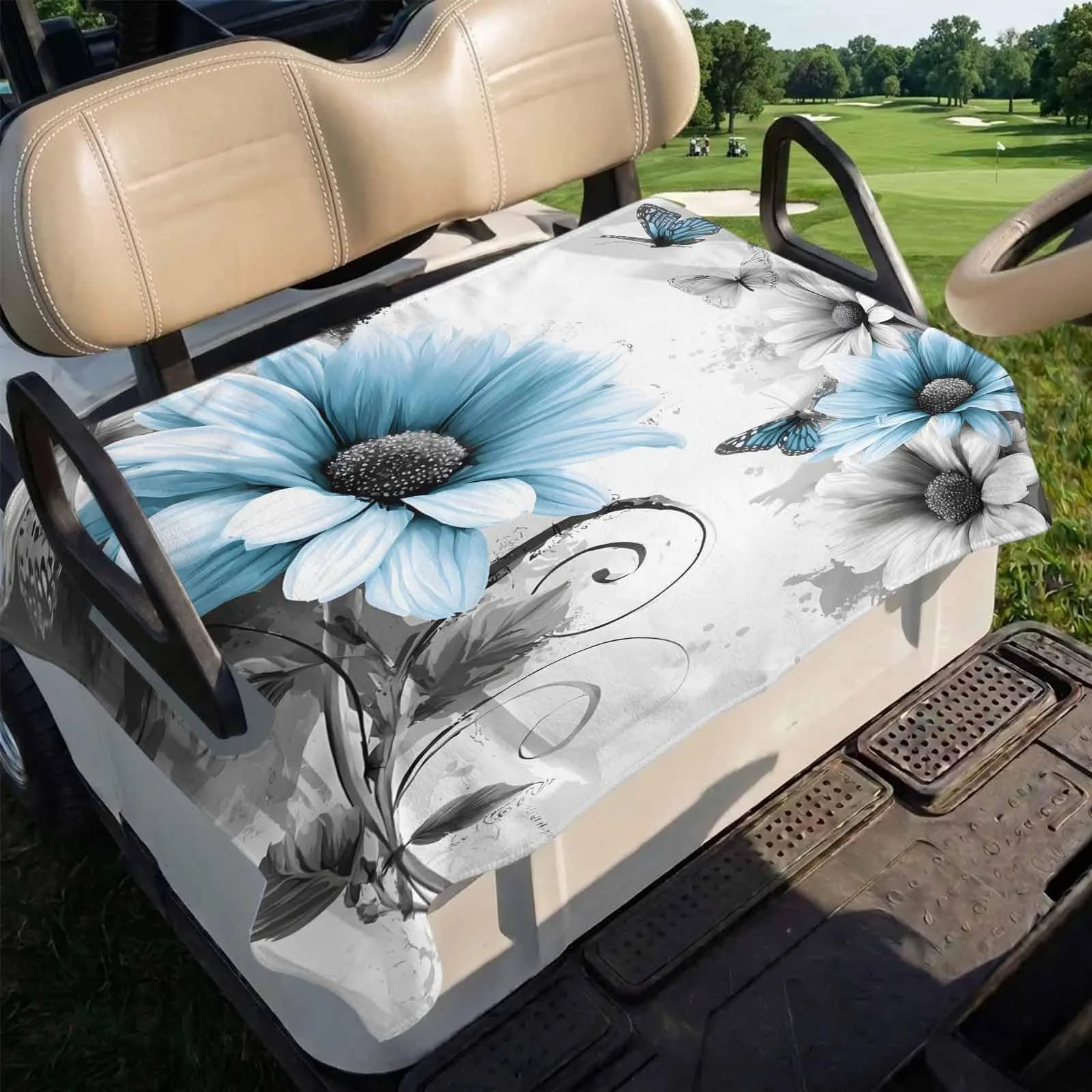 Trosturdspn Floral Golf Cart Seat Towel Blanket 51 x 31 image 4