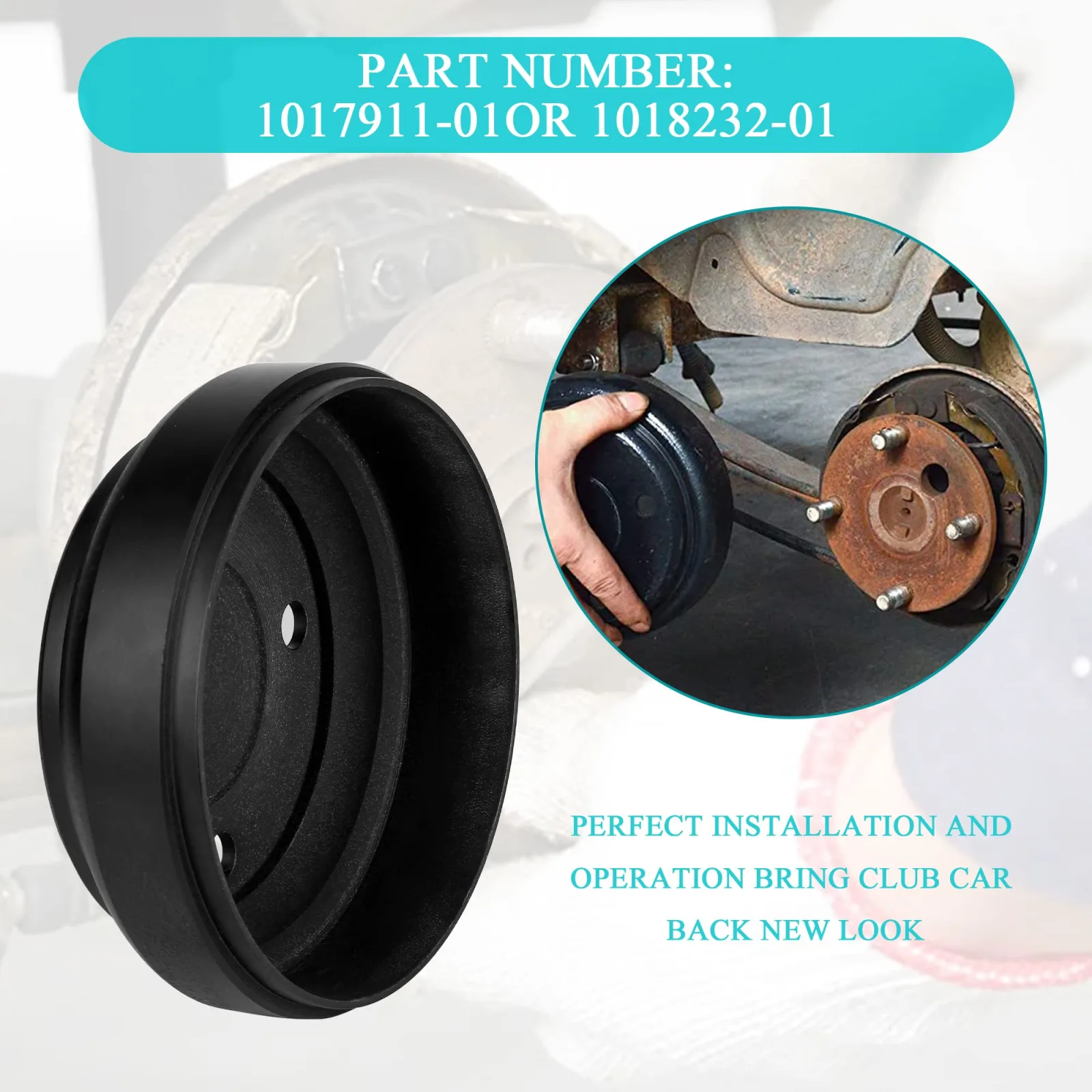 Club Car DS & Precedent Rear Brake Drum 5333618872 image 4