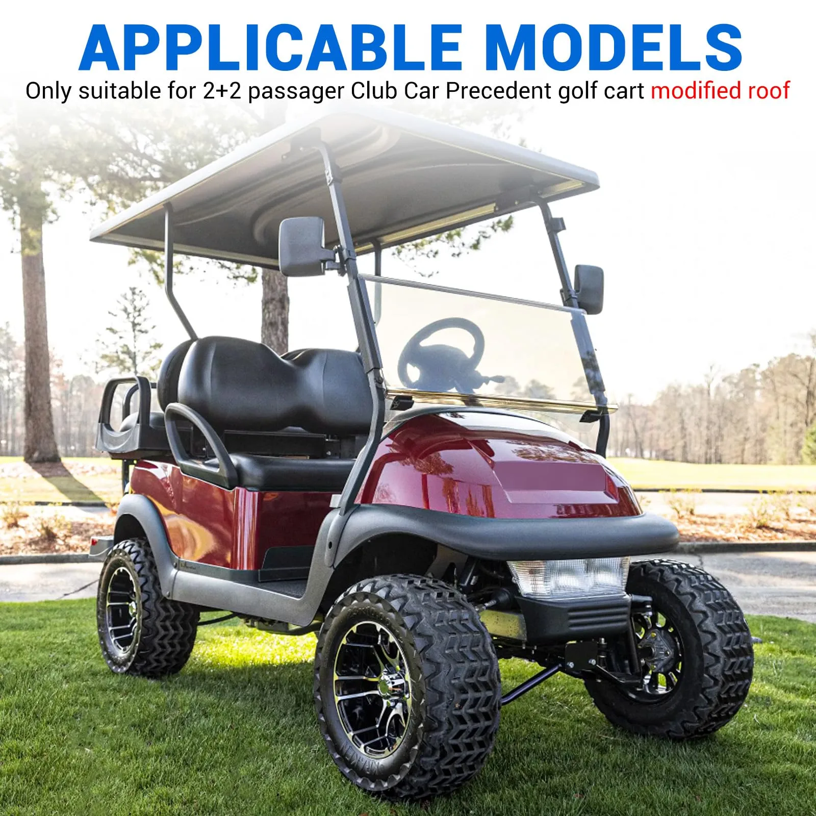 FIXHAWK Sun Shade Cover for Club Car Precedent 2+2 image 3