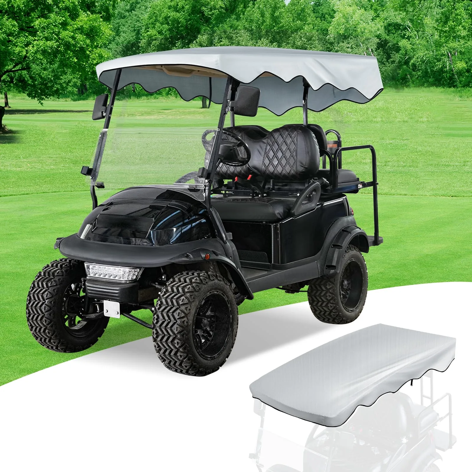 FIXHAWK Sun Shade Cover for Club Car Precedent 2+2
