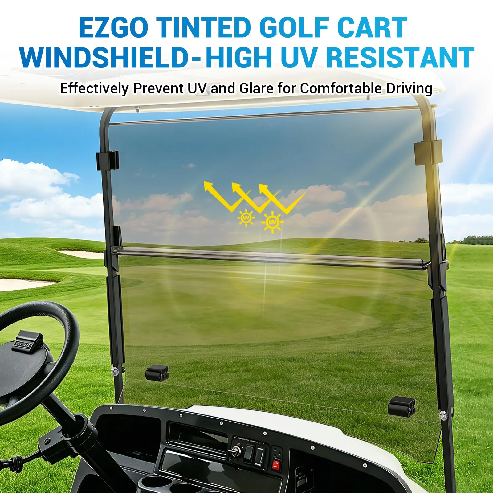 CartClan CT-0151 Windshield for 1995-2013 E-Z-GO TXT image 2