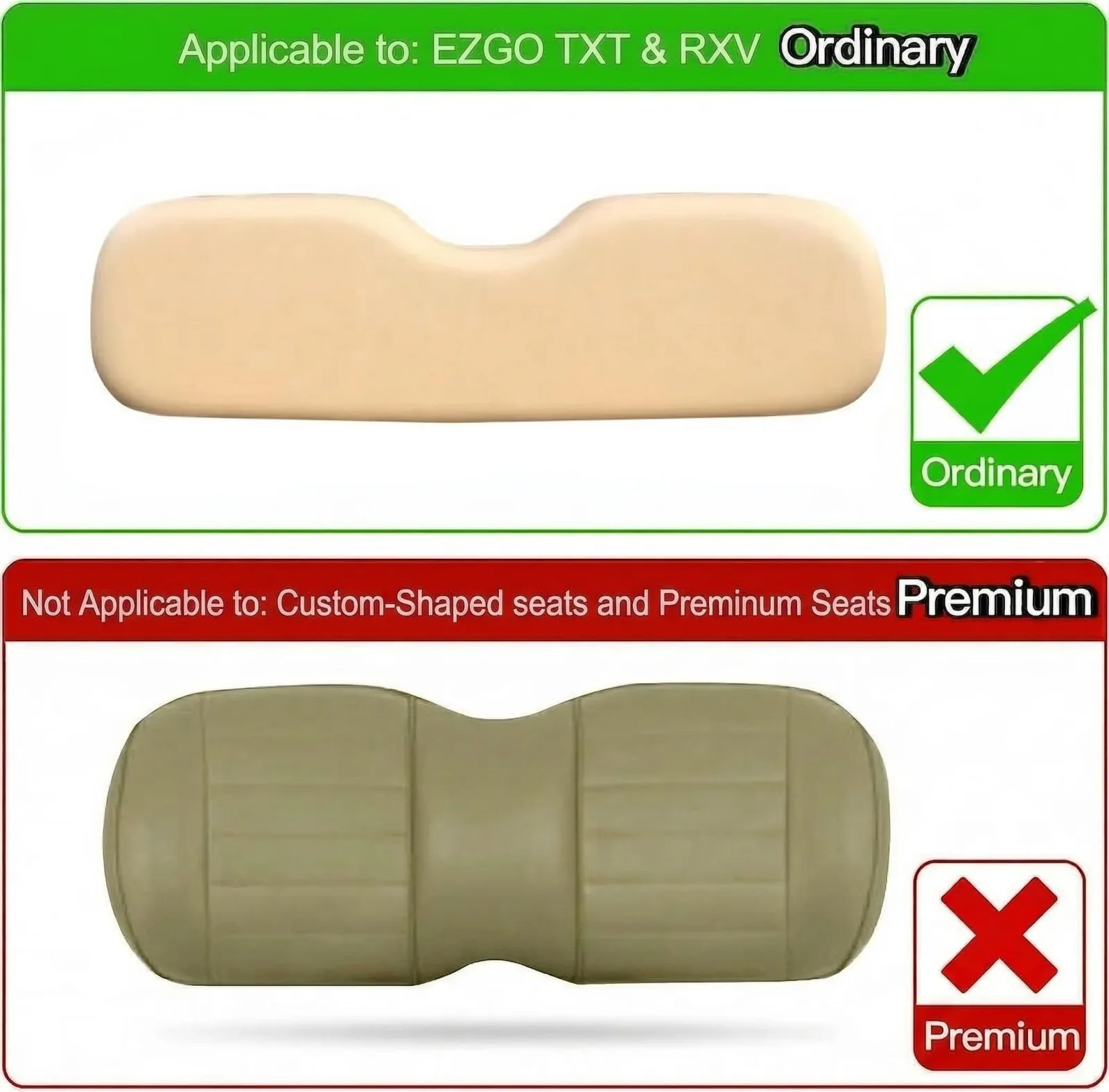 Jaxpare Jax-E3000 EZGO TXT/RXV Front Seat Covers image 3