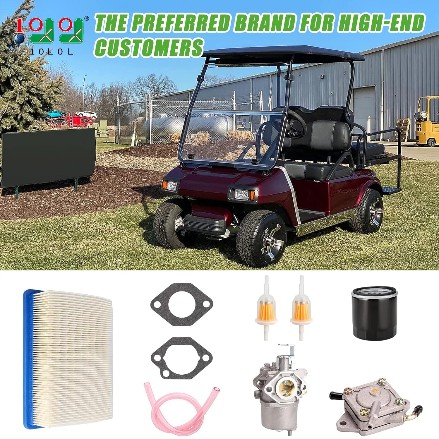 10L0L FE290 Carburetor Fuel Pump Kit for Club Car Gas Carts image 2