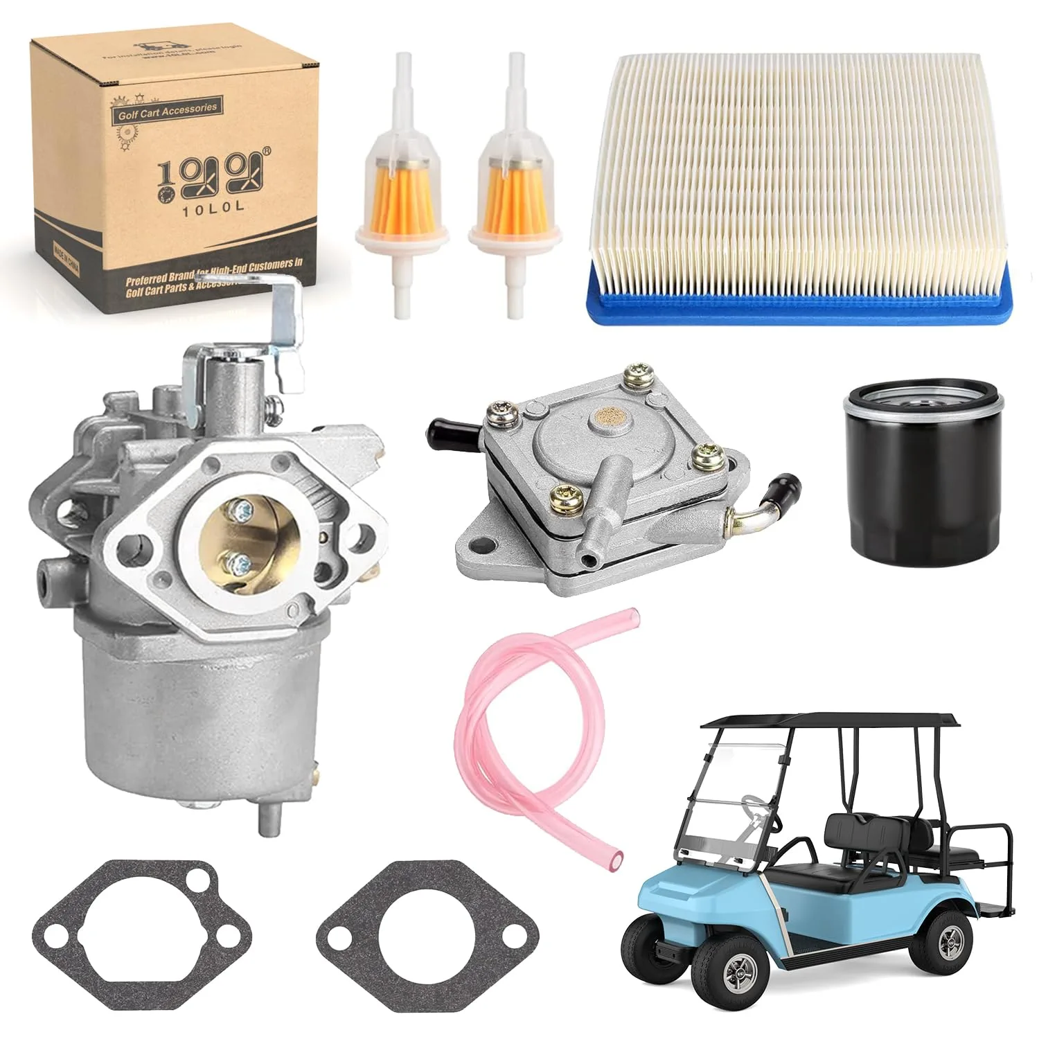 10L0L FE290 Carburetor Fuel Pump Kit for Club Car Gas Carts