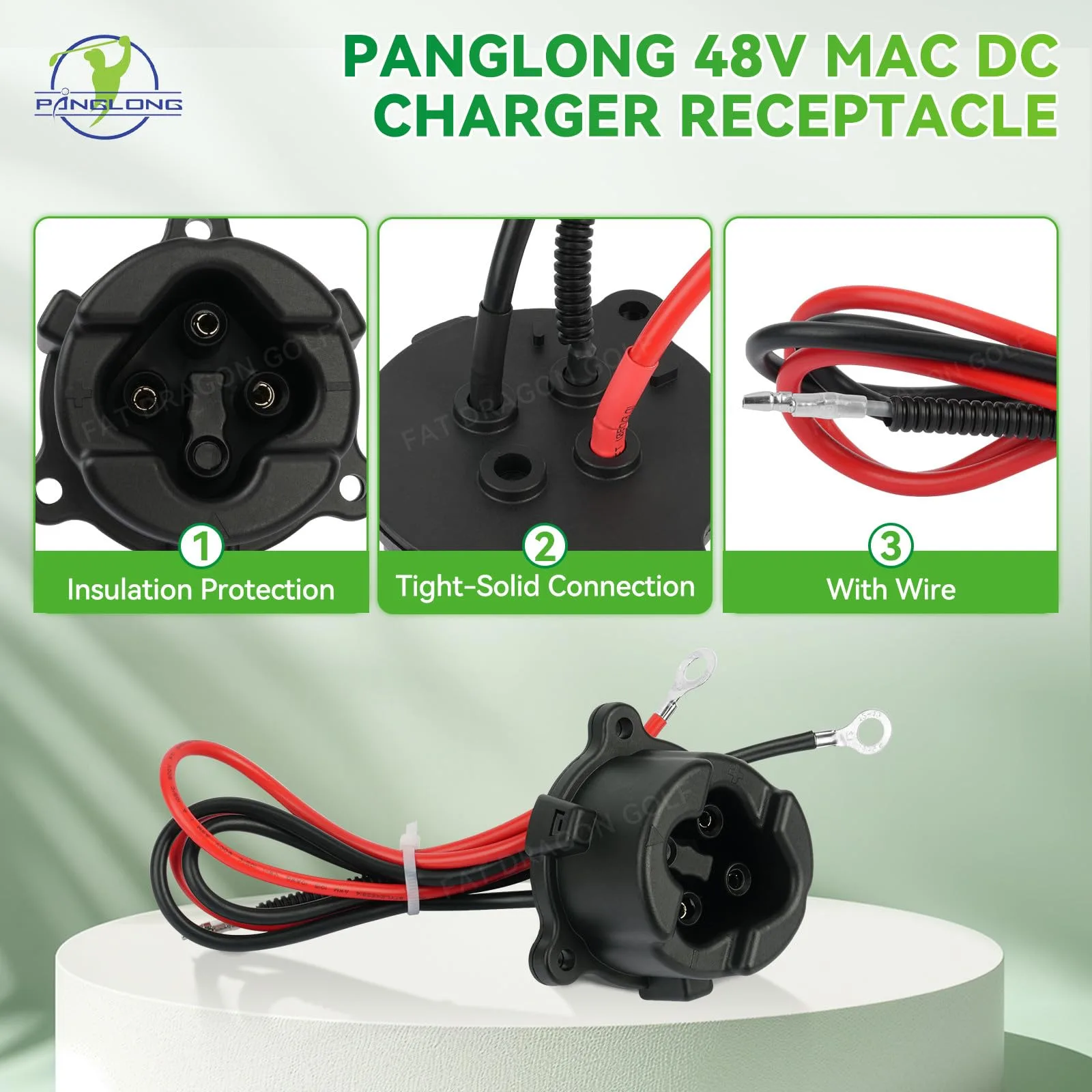 Panglong 48V Charger Receptacle for Yamaha G29, FDG-058 image 2