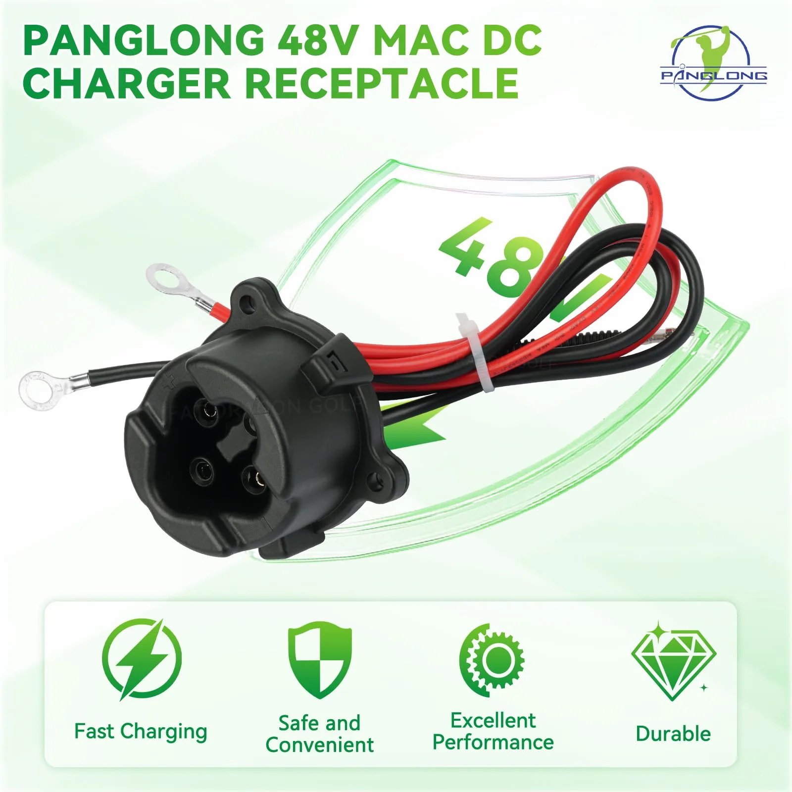 Panglong 48V Charger Receptacle for Yamaha G29, FDG-058 image 3