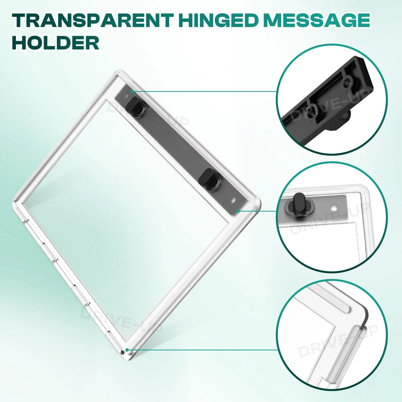 DRIVE UP Transparent Hinged Message Holder DU00178 for Club Car image 3