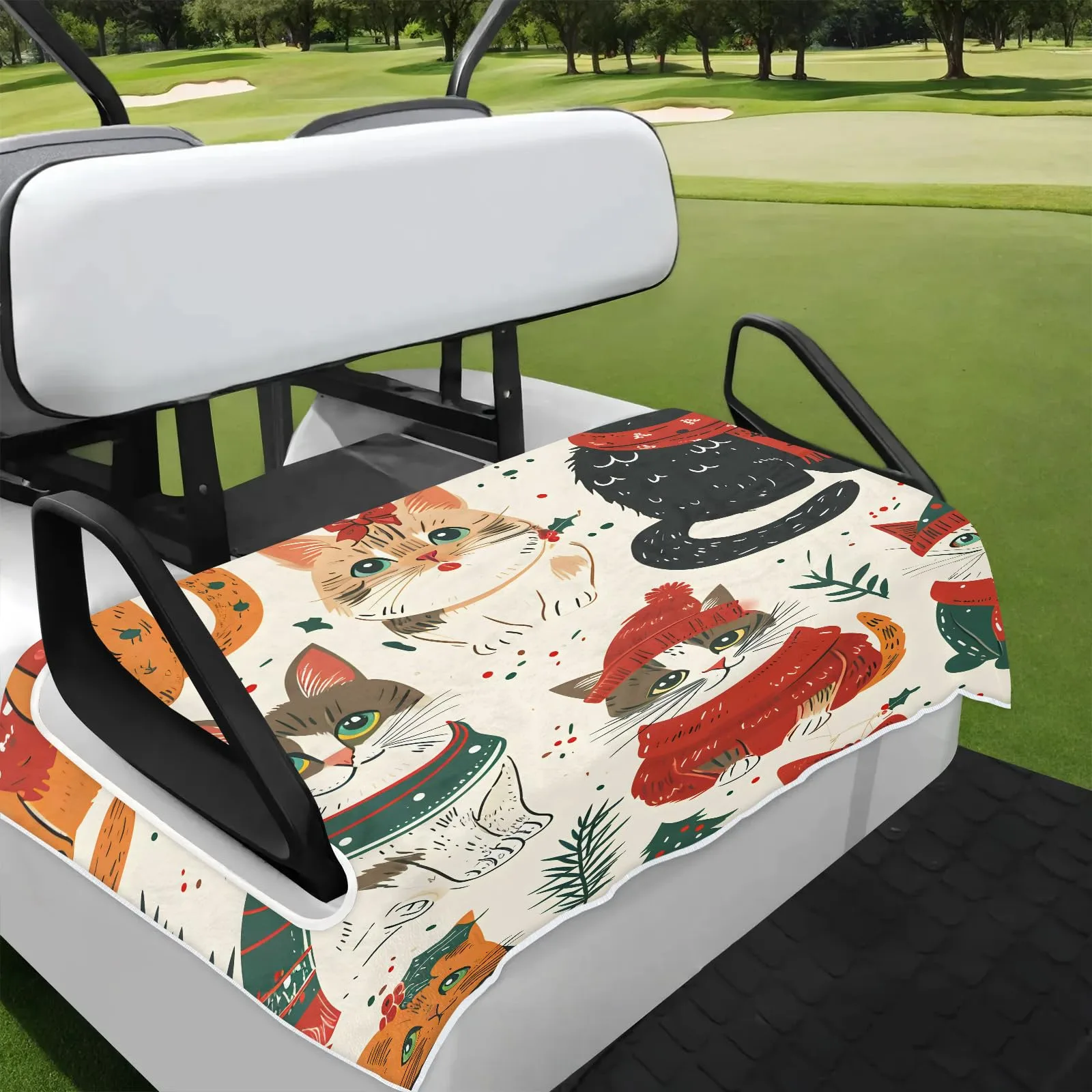 Tiveruda Golf Cart Seat Cover for Double Seats, 51 x 31 in