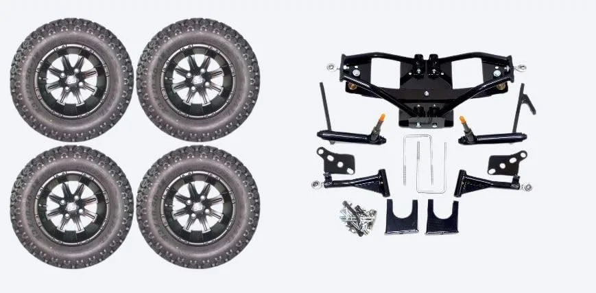 3G 6-Inch Lift Kit with 12-Inch Wheels for Club Car DS