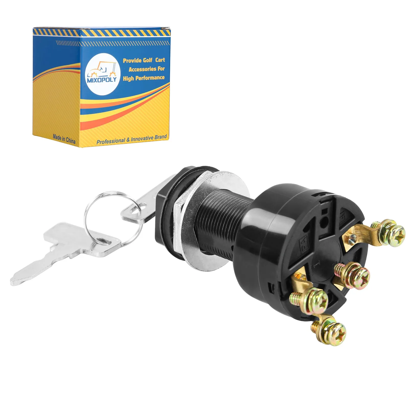 Mixopoly 12V Ignition Switch for Club Car Gas Carts