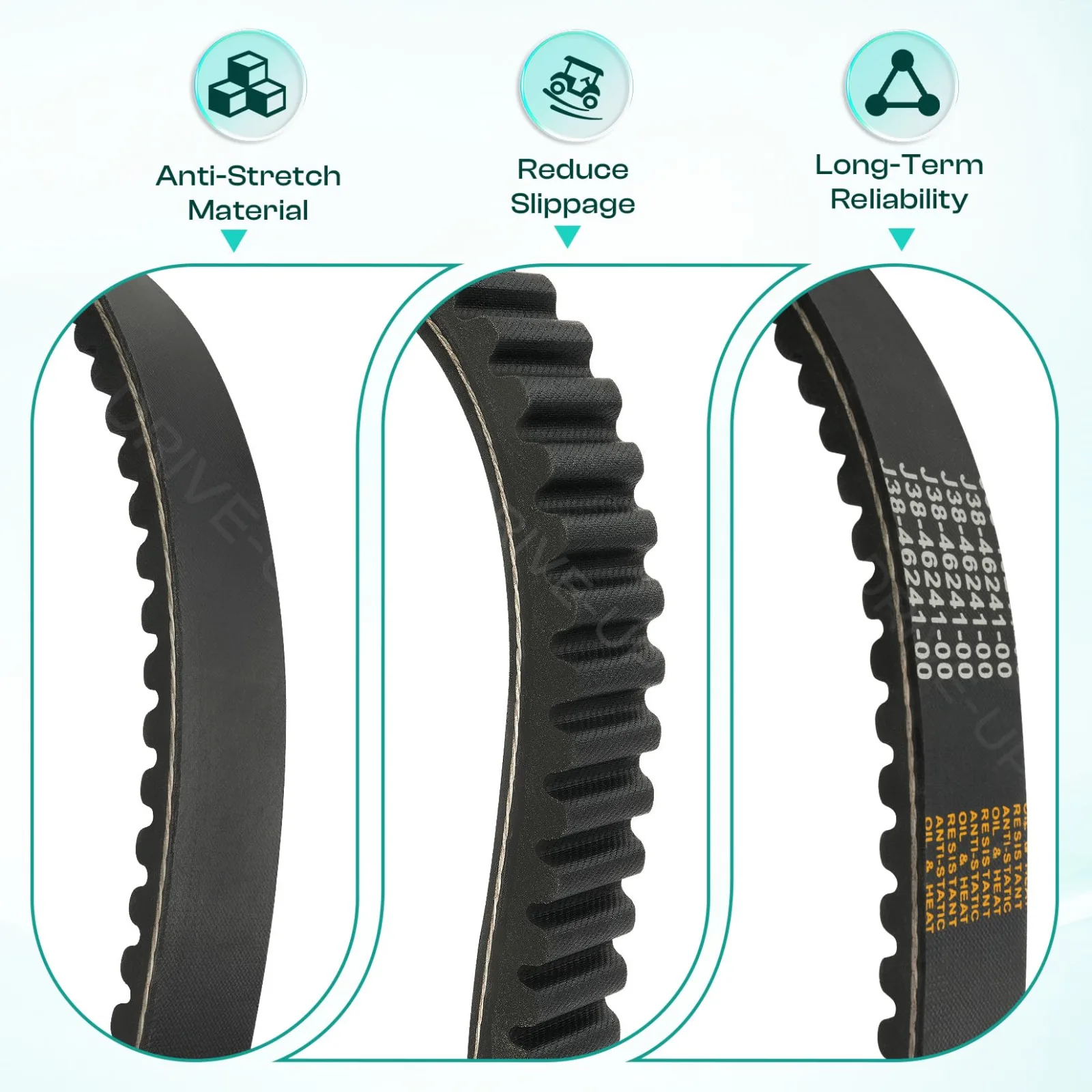 DRIVE UP Drive Belt for Yamaha Golf Carts J38-46241-00 image 4
