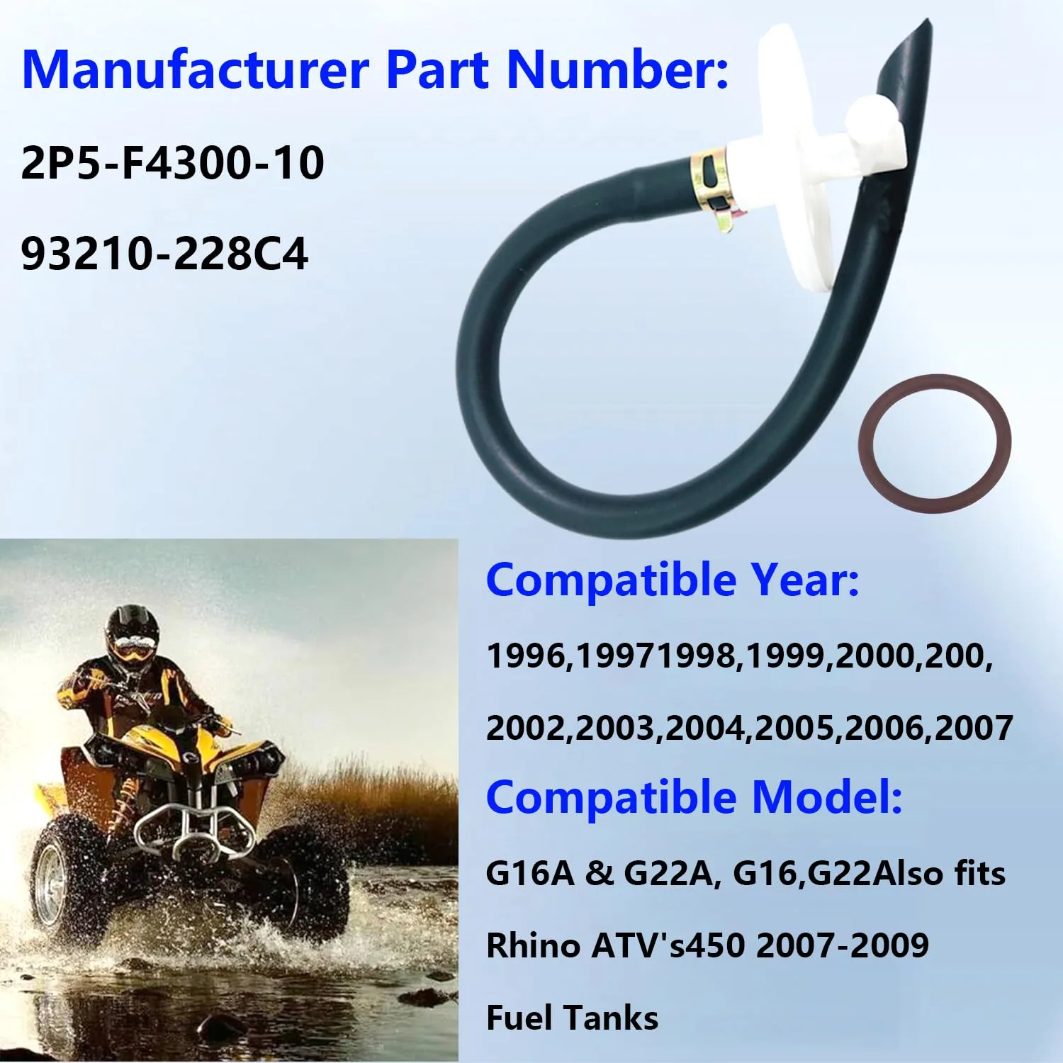BIGLKNM Fuel Tank Pickup Tube 2P5-F4300-10 for Yamaha G16/G20/G22 & Rhino 450 image 3