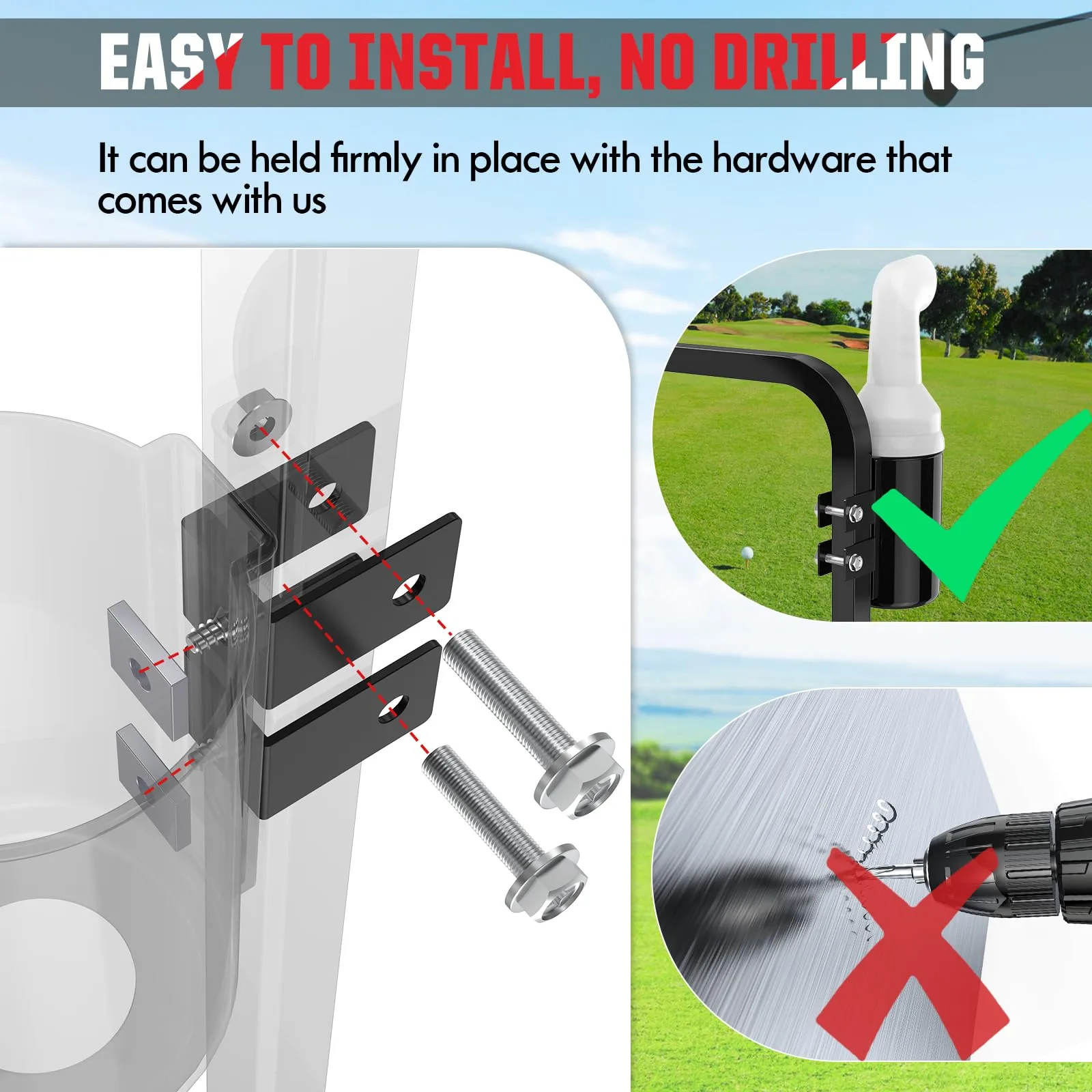VYYOKMU Golf Cart Sand Bottle Set with No-Drill Holder image 4
