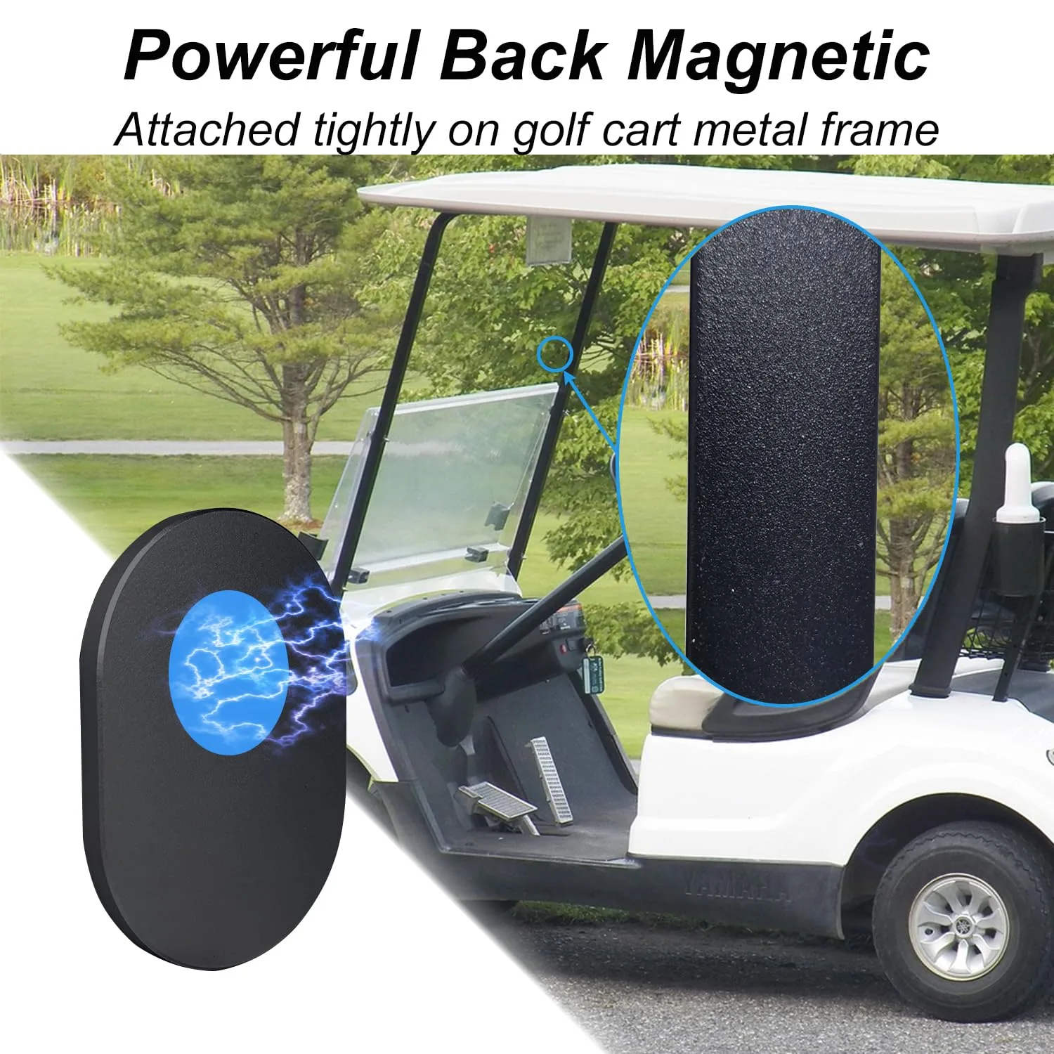 LU-DILAUNK DL-MPH Magnetic Golf Cart Phone Holder, MagSafe-Compatible (Black) image 3