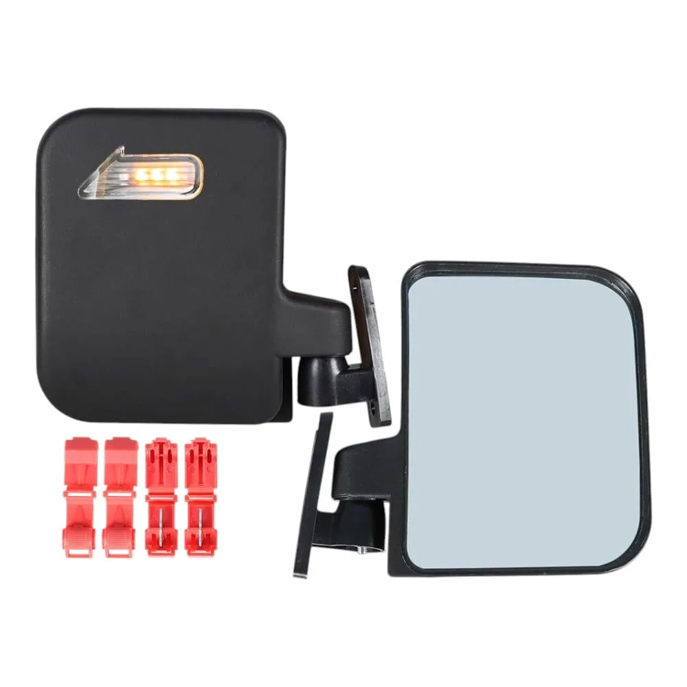 Golf Cart Side Mirrors with LED Turn Signals Mod-G33S-166