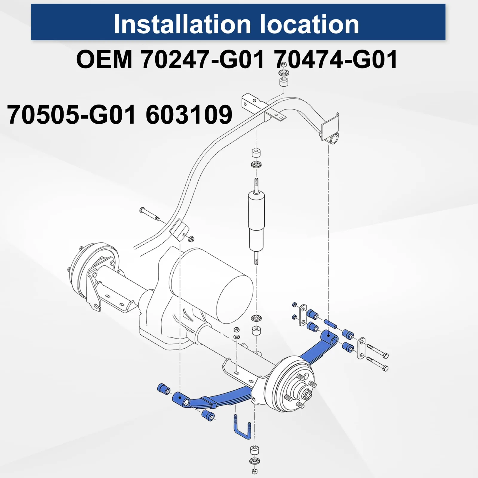 Mixopoly Rear 3-Leaf Spring Kit for E-Z-GO TXT image 2
