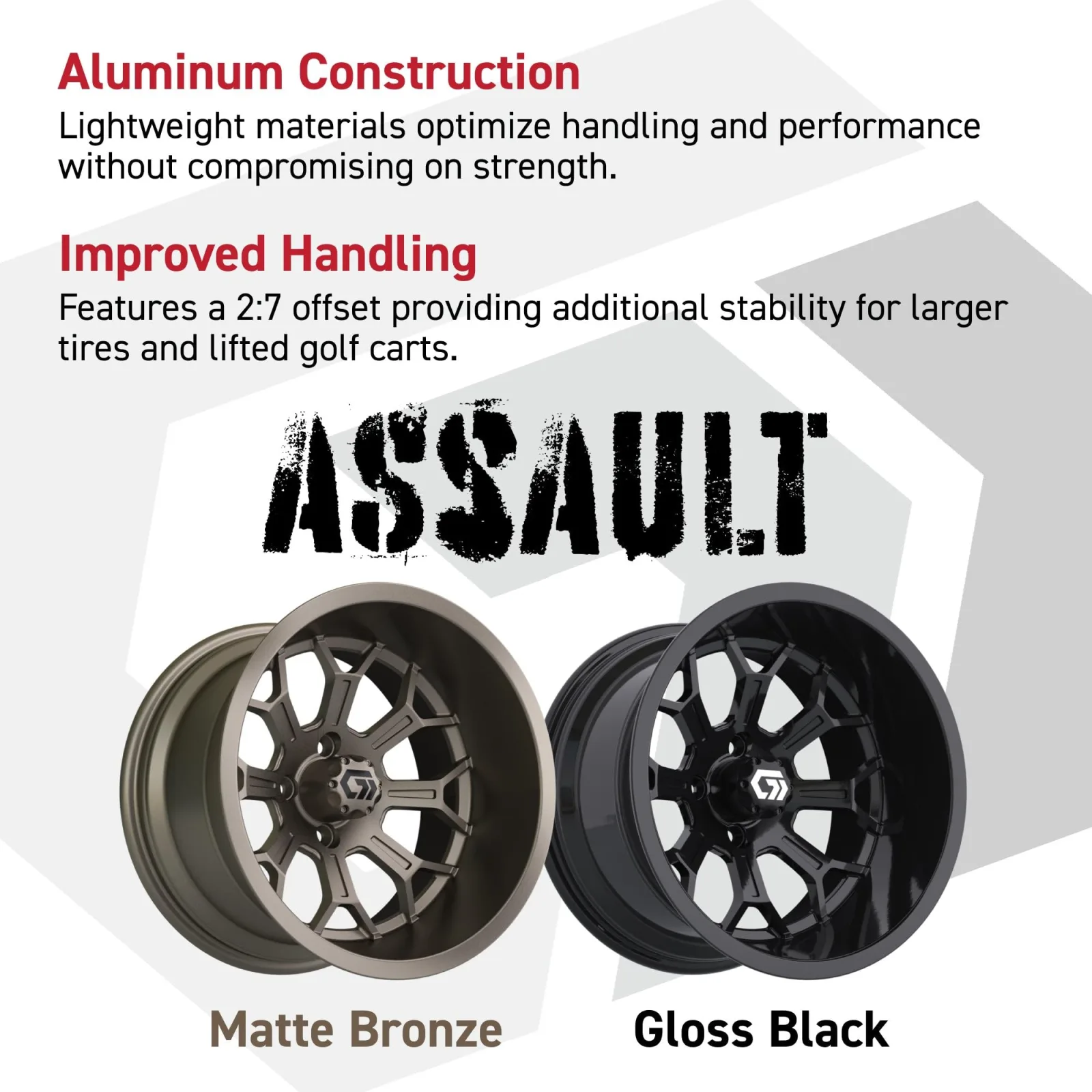 GTW Assault 15x9 Deep-Dish Aluminum Wheel Set, Matte Bronze - 19-443 image 2