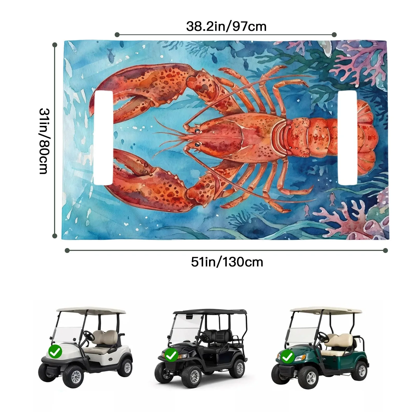 Trosturdspn Golf Cart Seat Towel Blanket 51 x 31 Inch image 2