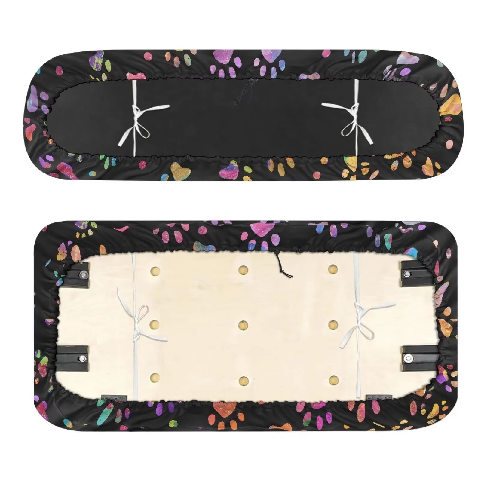 Quidrwyo Colorful Paw Print Golf Cart Seat Covers image 2