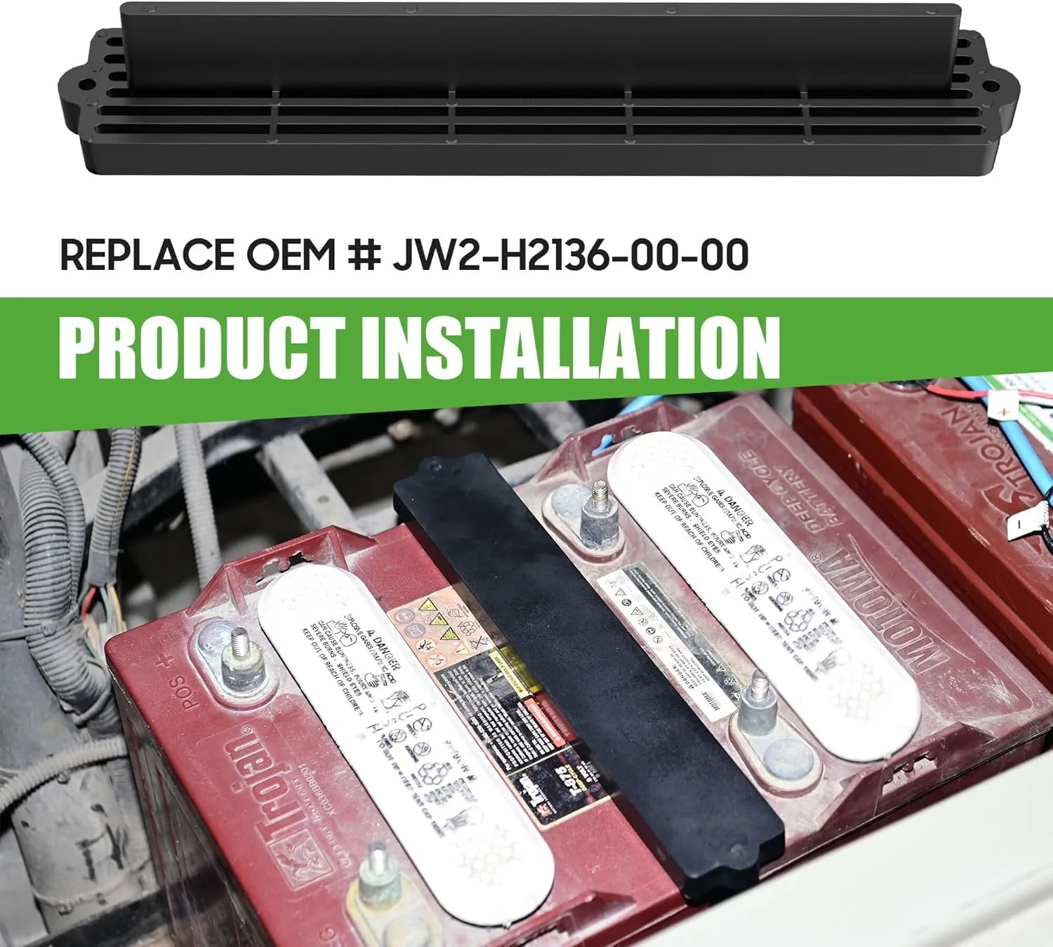 10L0L Battery Hold-Down Plate for Yamaha G14-G22 image 3