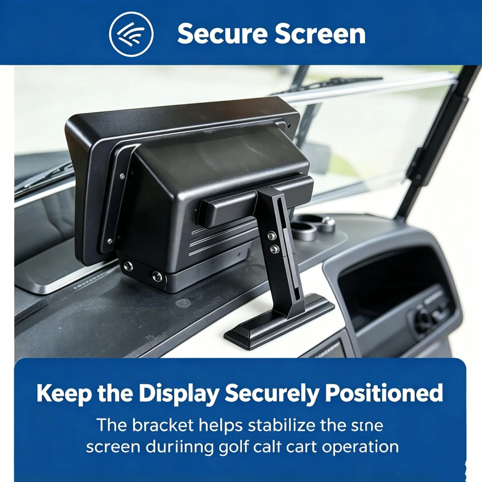 Generic Golf Cart Screen Mount for Denago Golf Carts image 2