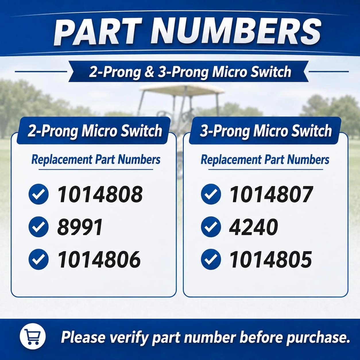 Texxparts Micro Switch Set for Club Car Golf Carts image 4