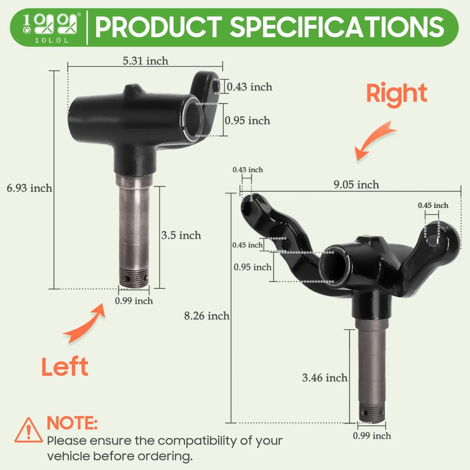 10L0L Spindle Assembly for E-Z-GO TXT PDS Golf Carts image 3