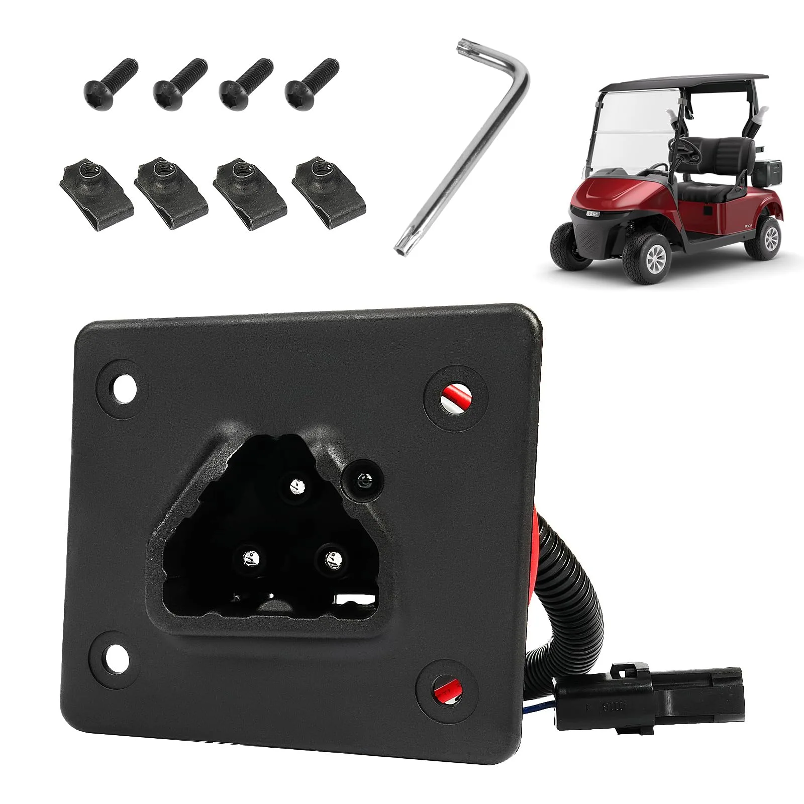 FIXHAWK 48V Charger Receptacle for E-Z-GO RXV