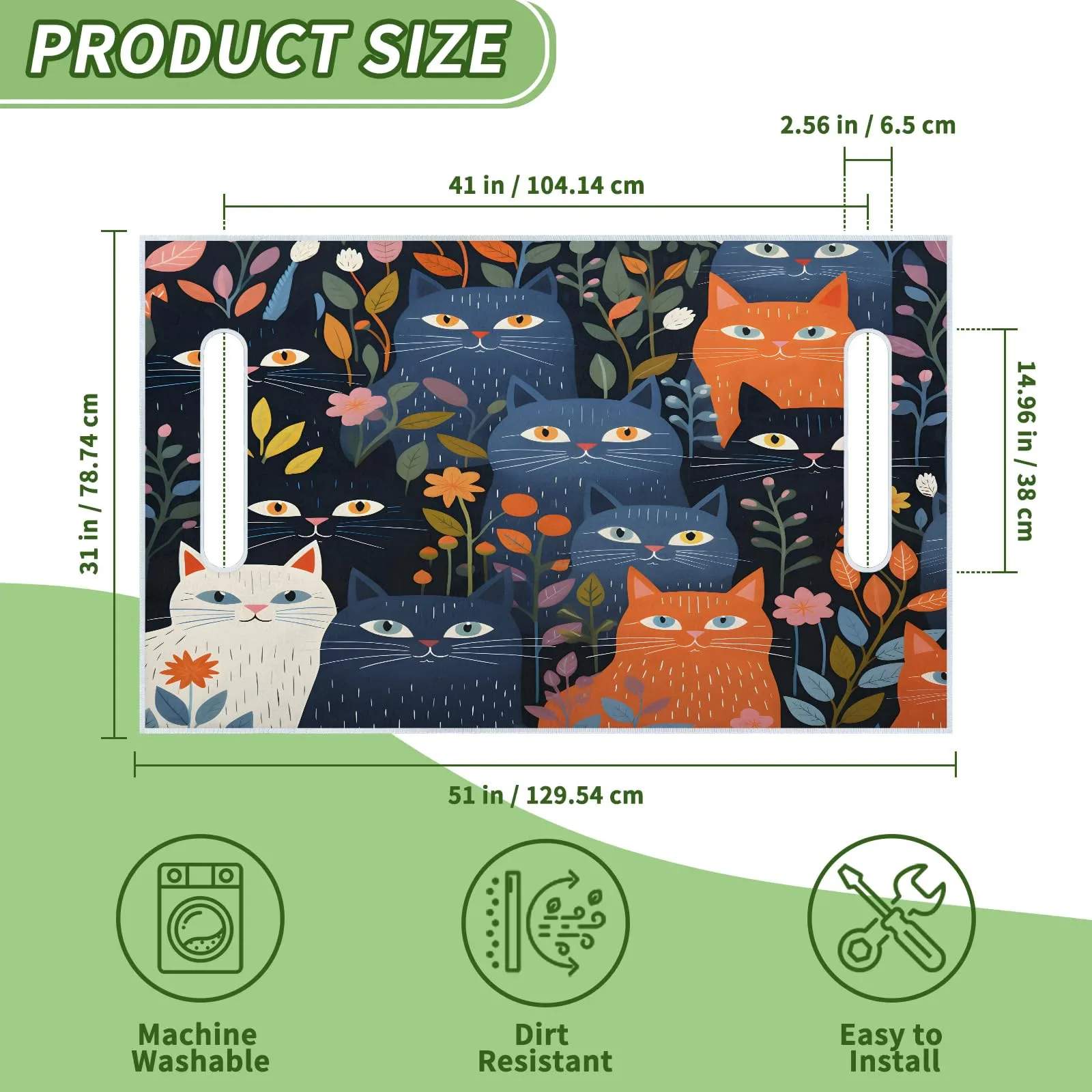 Tiveruda 51" x 31" Universal 2-Person Golf Cart Seat Cover - Microfiber image 2