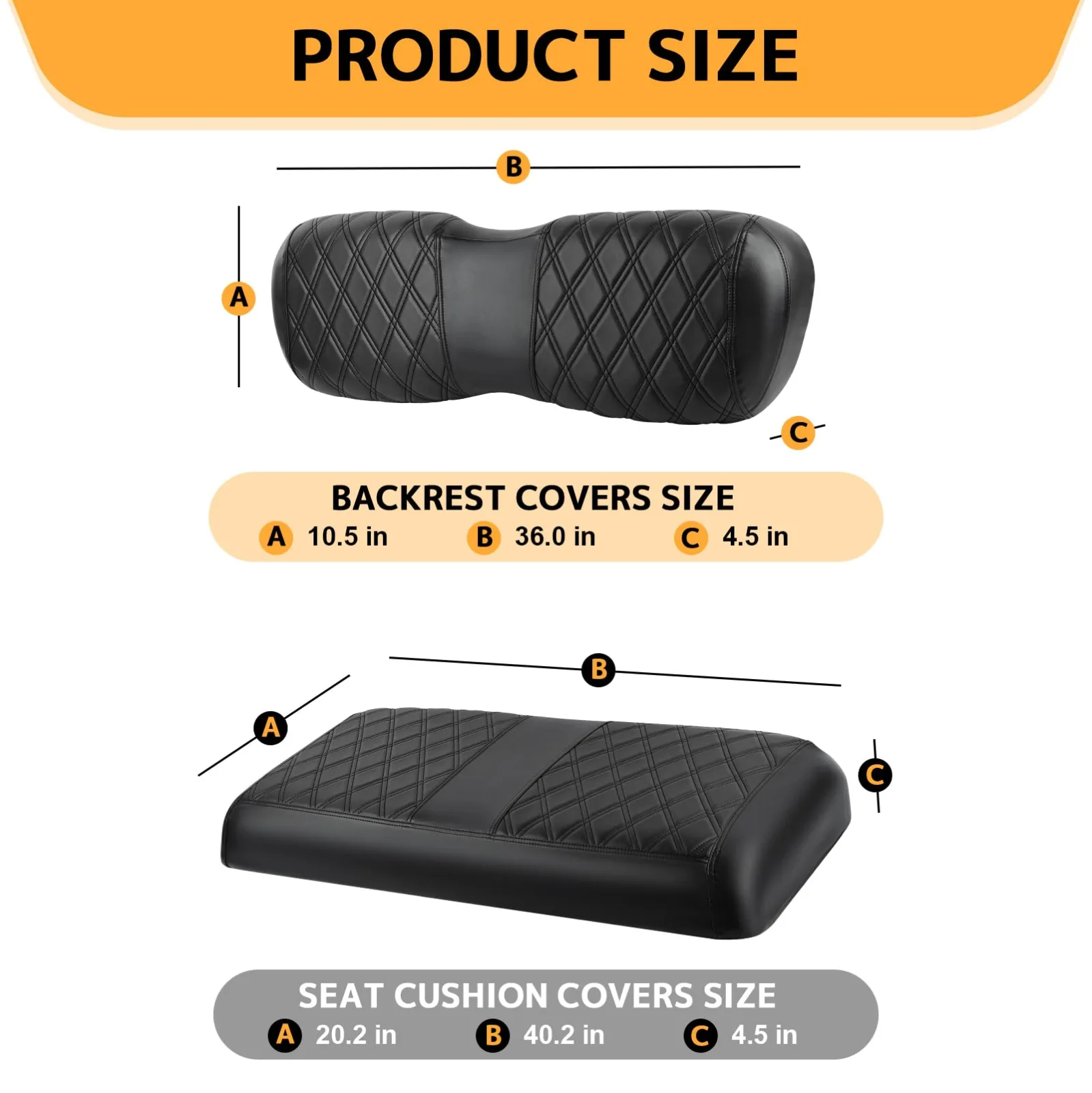 JAOGAUS GCSC1006 Seat Covers for E-Z-GO TXT and RXV image 4