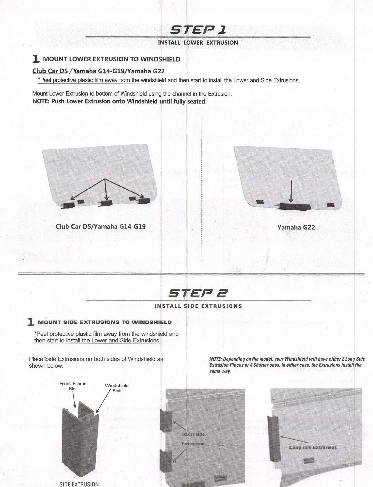 3G Tinted Folding Windshield for Club Car DS 1982-2000 image 3